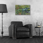 Peaceful Pond by Carol Rowan - 24x16 acrylic wall art in a room
