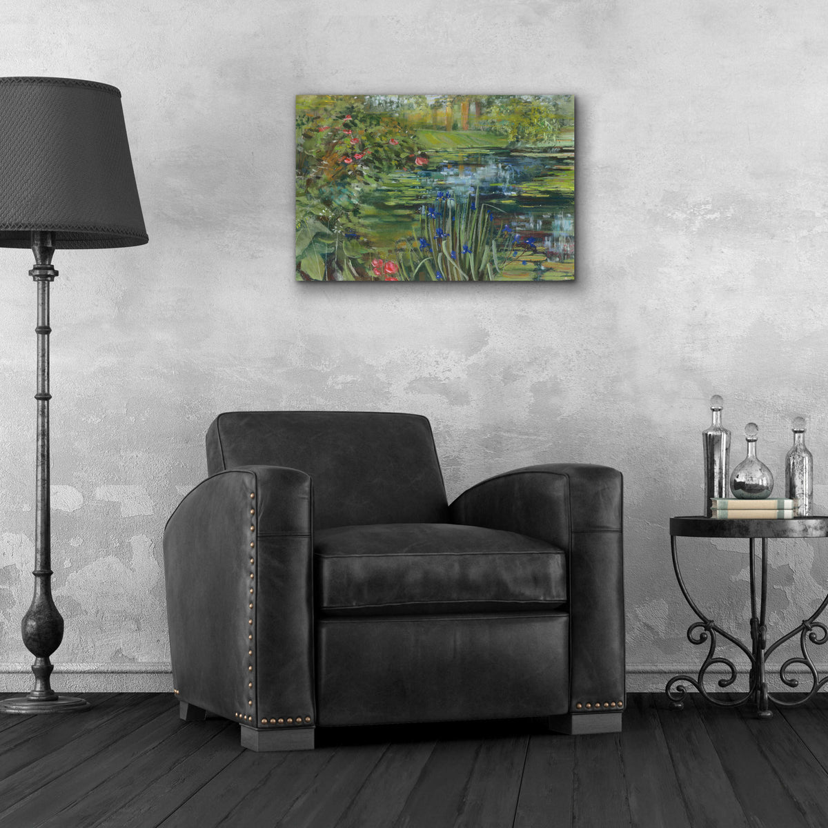Peaceful Pond by Carol Rowan - 24x16 acrylic wall art in a room
