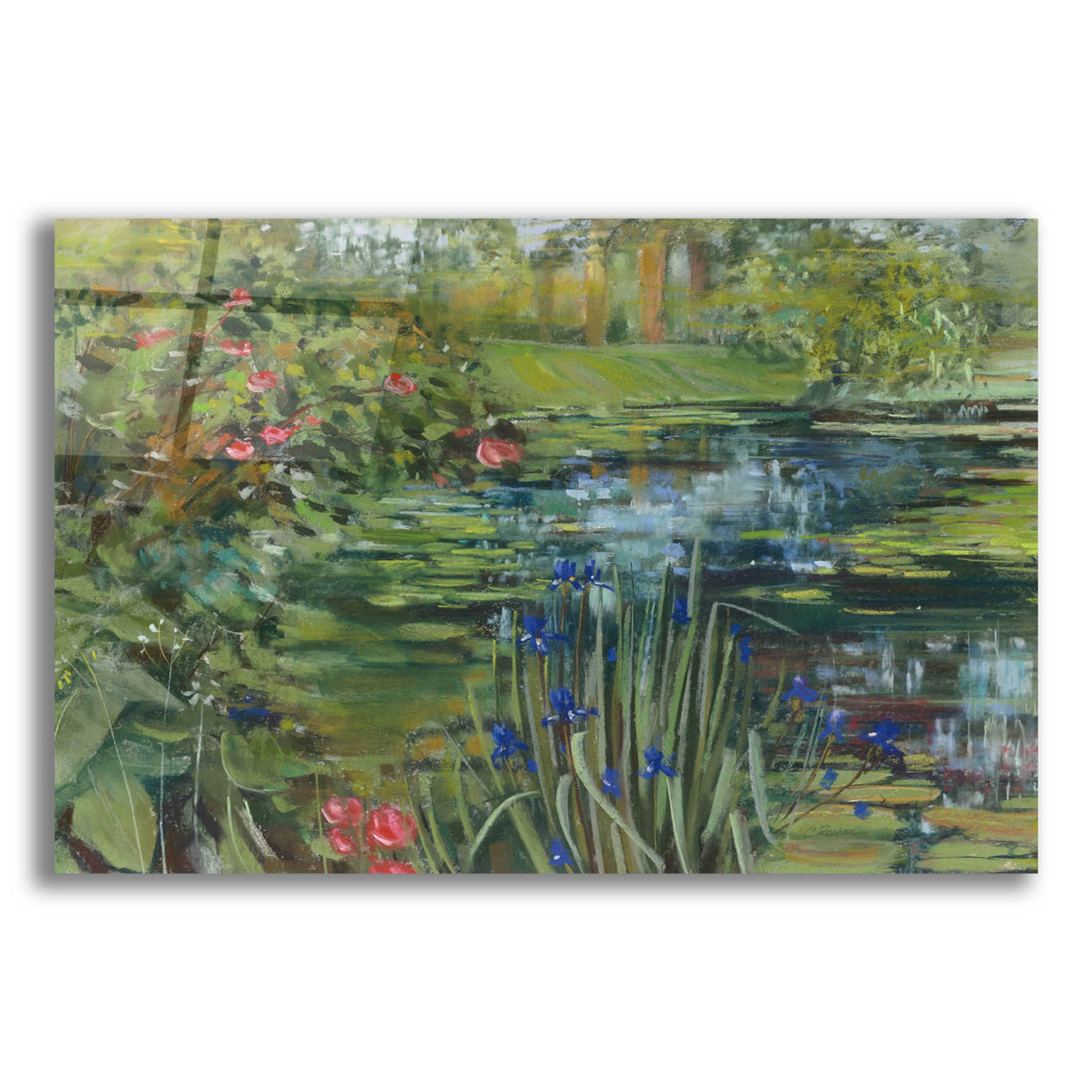 Epic Art 'Peaceful Pond' by Carol Rowan, Acrylic Glass Wall Art,24x16