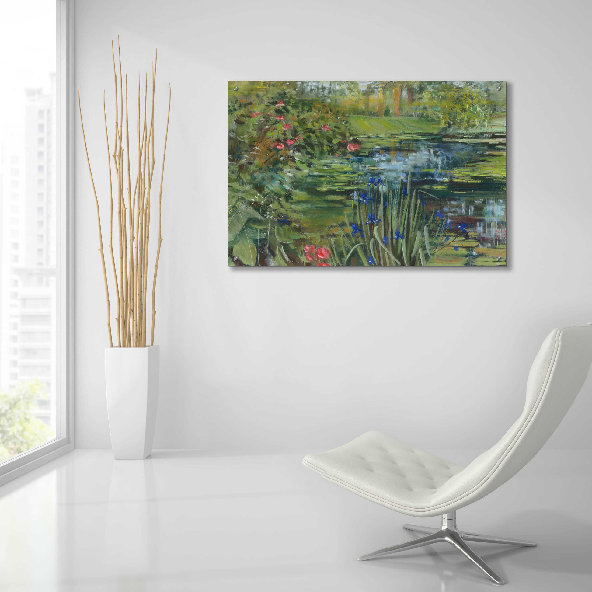 Epic Art 'Peaceful Pond' by Carol Rowan, Acrylic Glass Wall Art,36x24