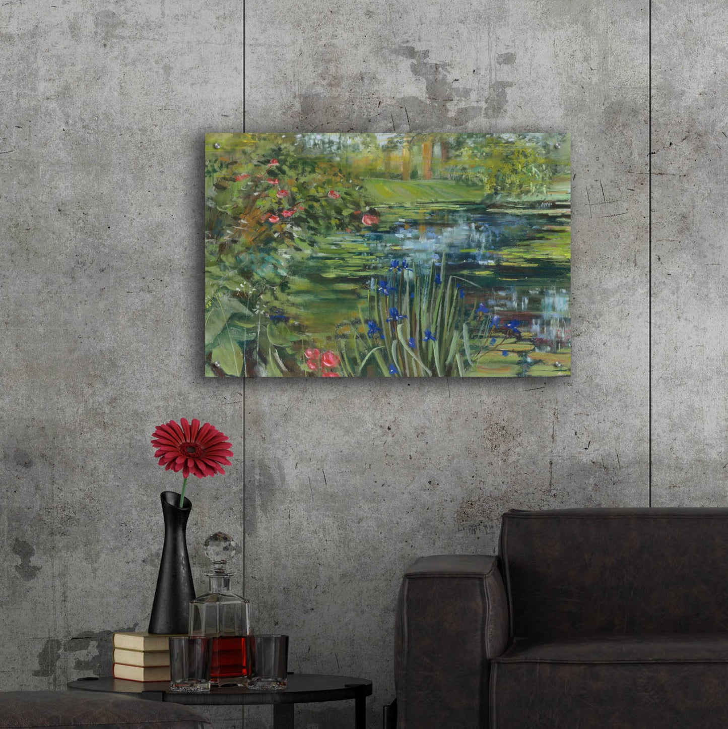 Epic Art 'Peaceful Pond' by Carol Rowan, Acrylic Glass Wall Art,36x24