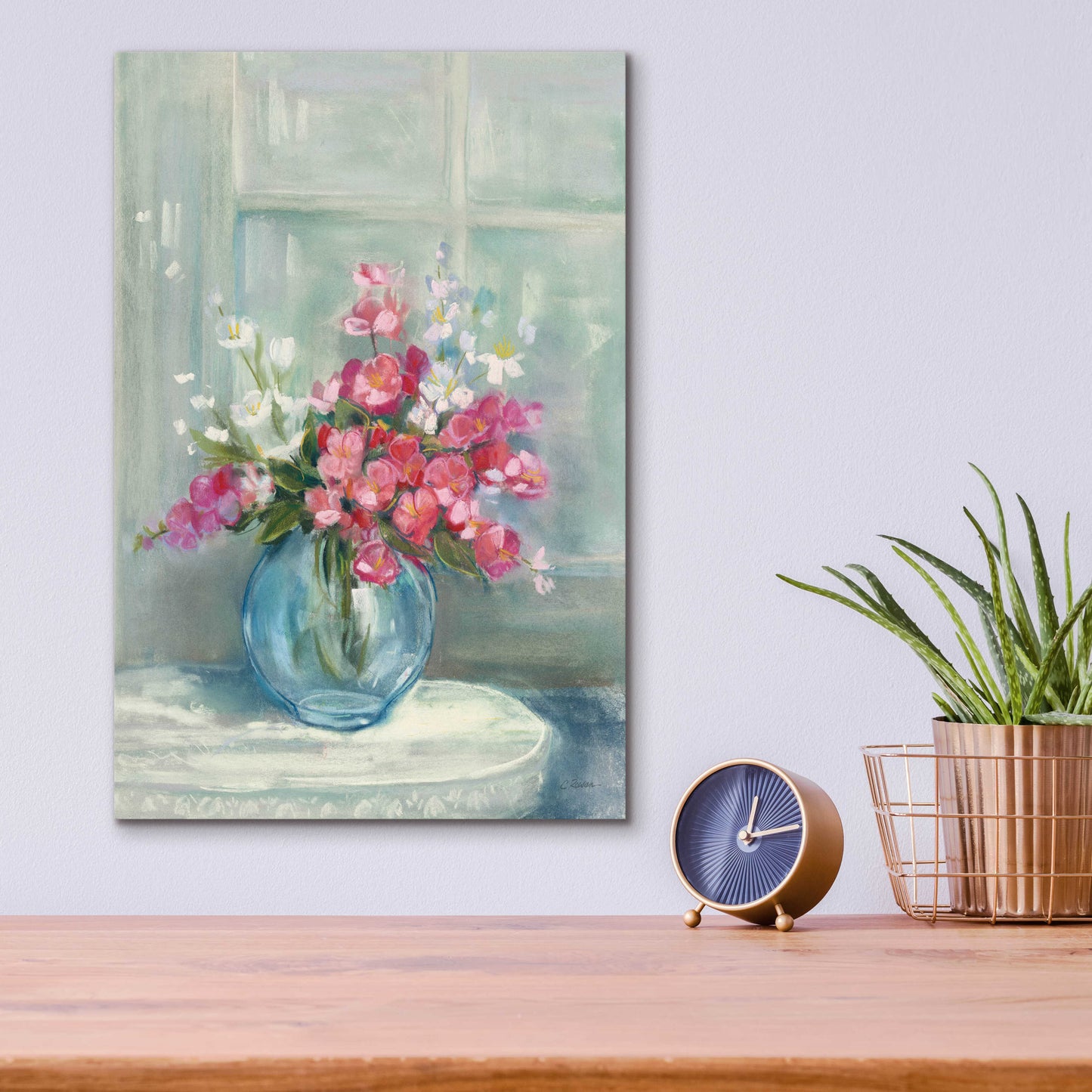 Epic Art 'Spring Bouquet I' by Carol Rowan, Acrylic Glass Wall Art,12x16