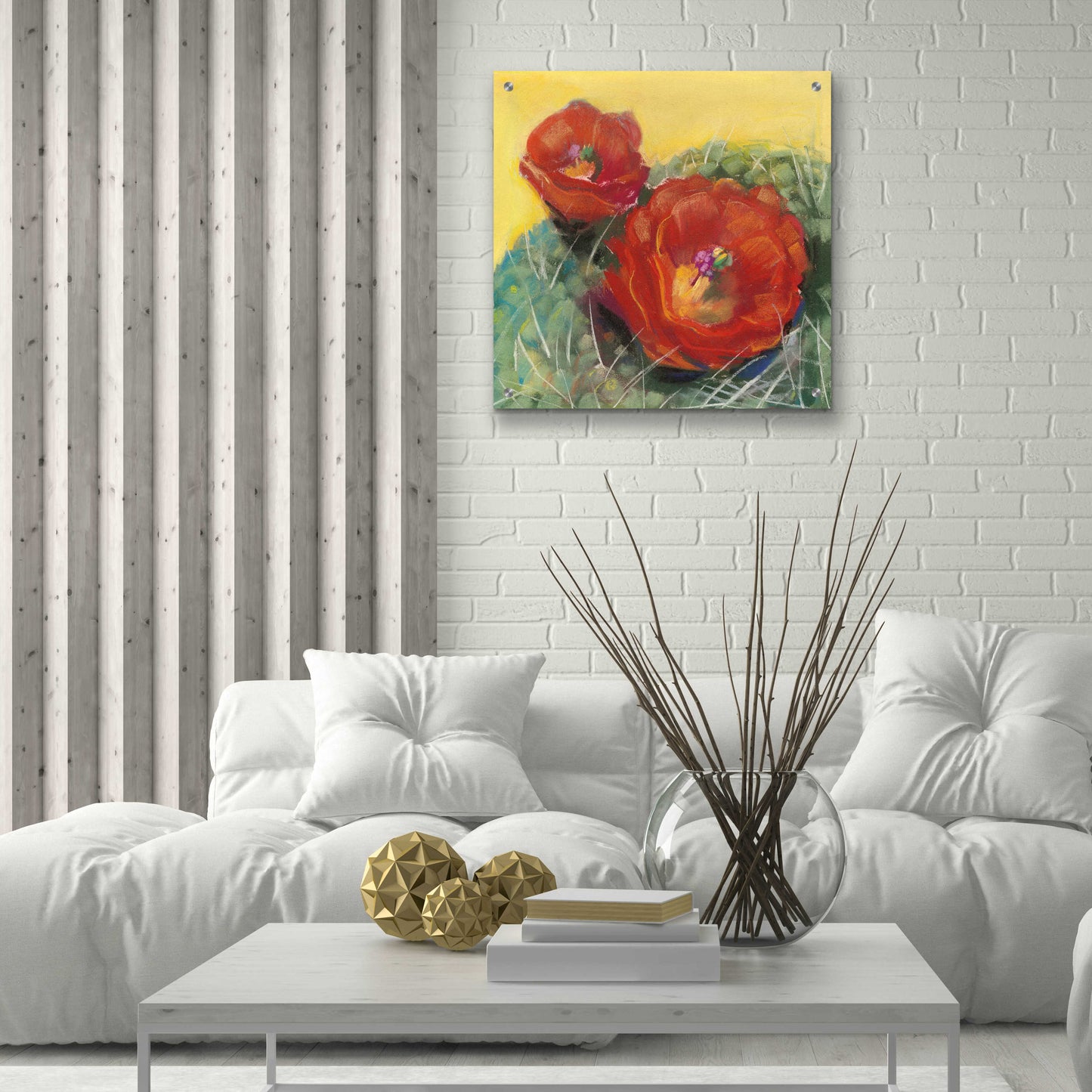 Epic Art 'Blooming Succulent I' by Carol Rowan, Acrylic Glass Wall Art,24x24