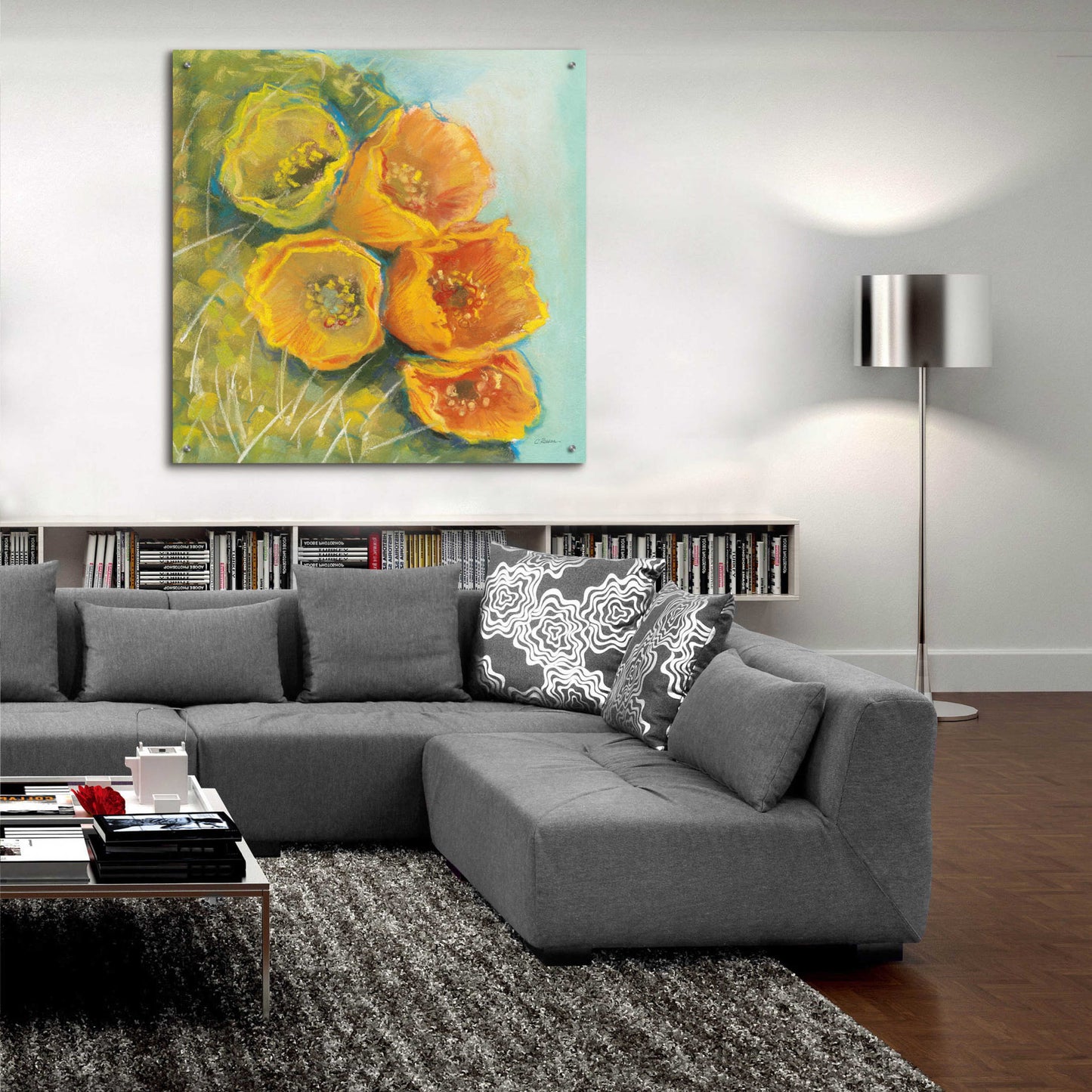 Epic Art 'Blooming Succulent II' by Carol Rowan, Acrylic Glass Wall Art,36x36