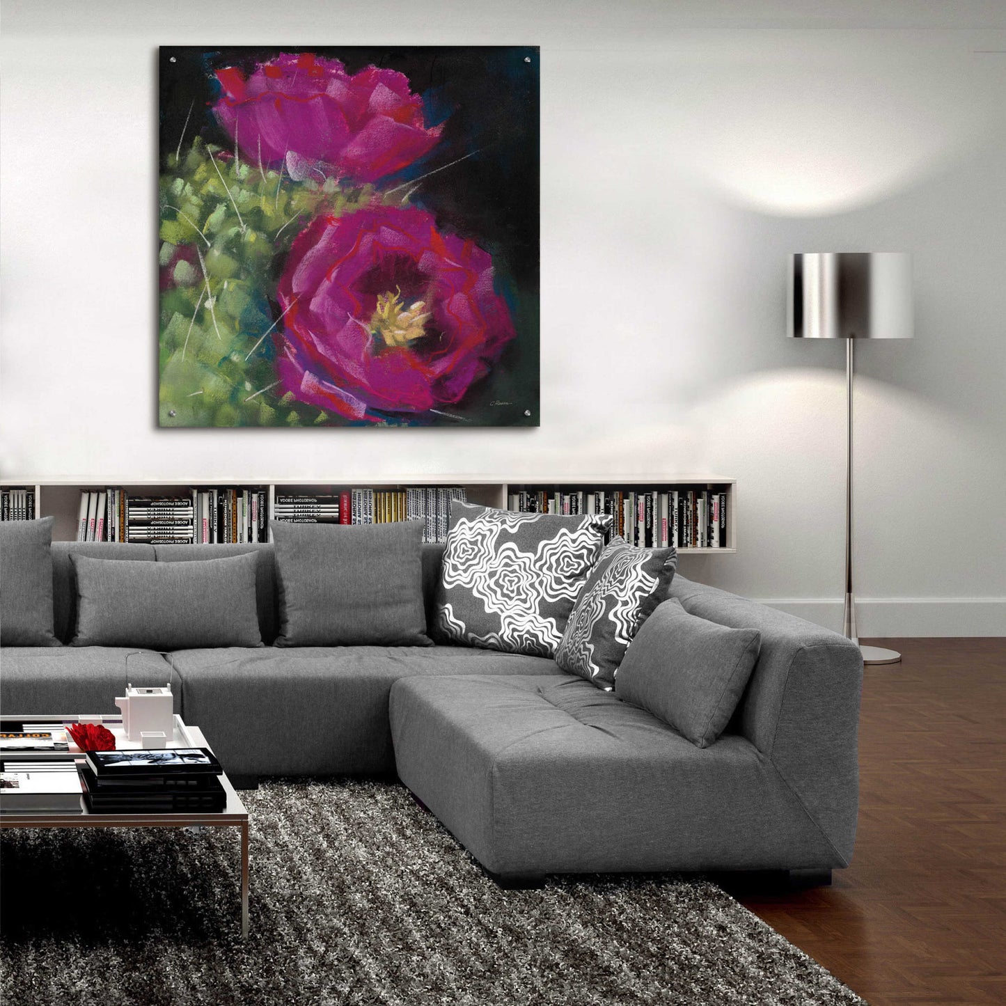 Epic Art 'Blooming Succulent III' by Carol Rowan, Acrylic Glass Wall Art,36x36