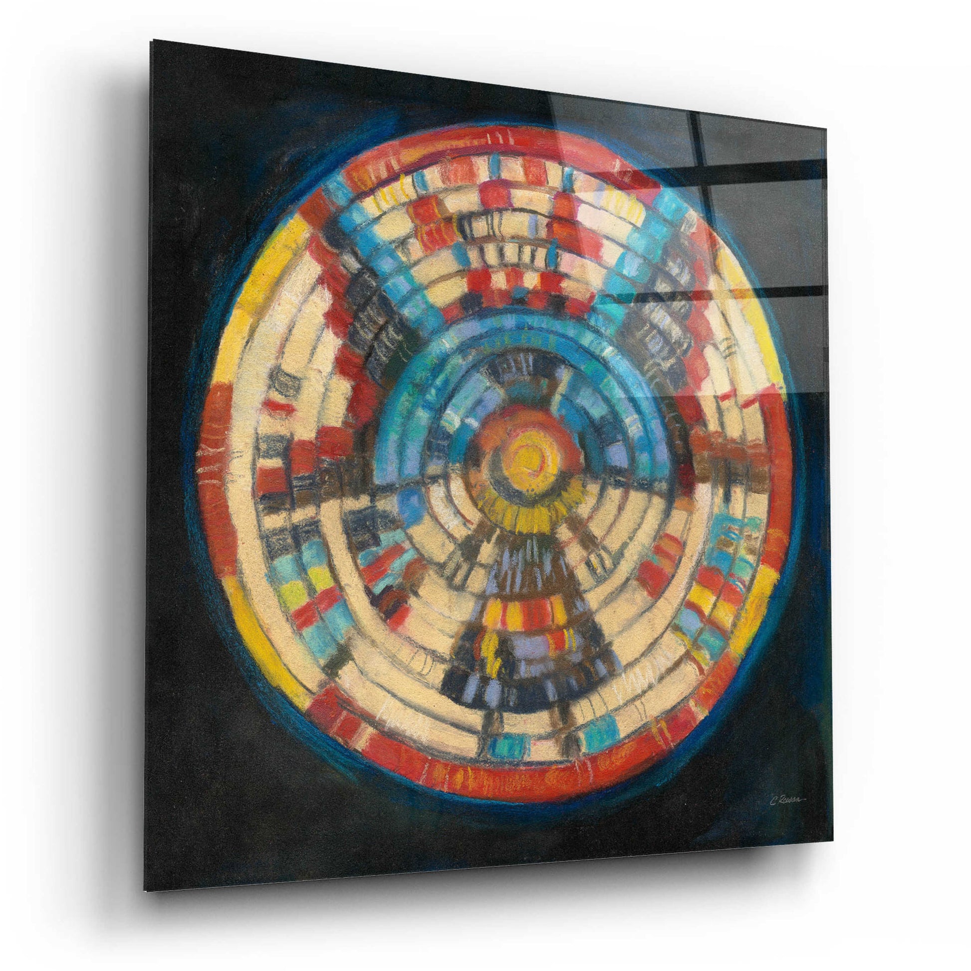 Epic Art 'Kachina Basket' by Carol Rowan, Acrylic Glass Wall Art,12x12