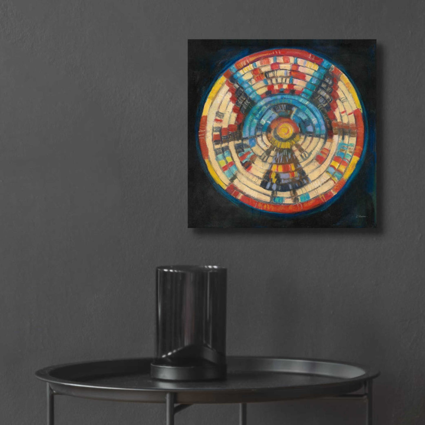 Epic Art 'Kachina Basket' by Carol Rowan, Acrylic Glass Wall Art,12x12