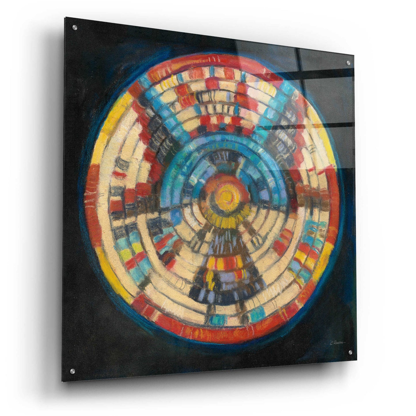 Epic Art 'Kachina Basket' by Carol Rowan, Acrylic Glass Wall Art,36x36