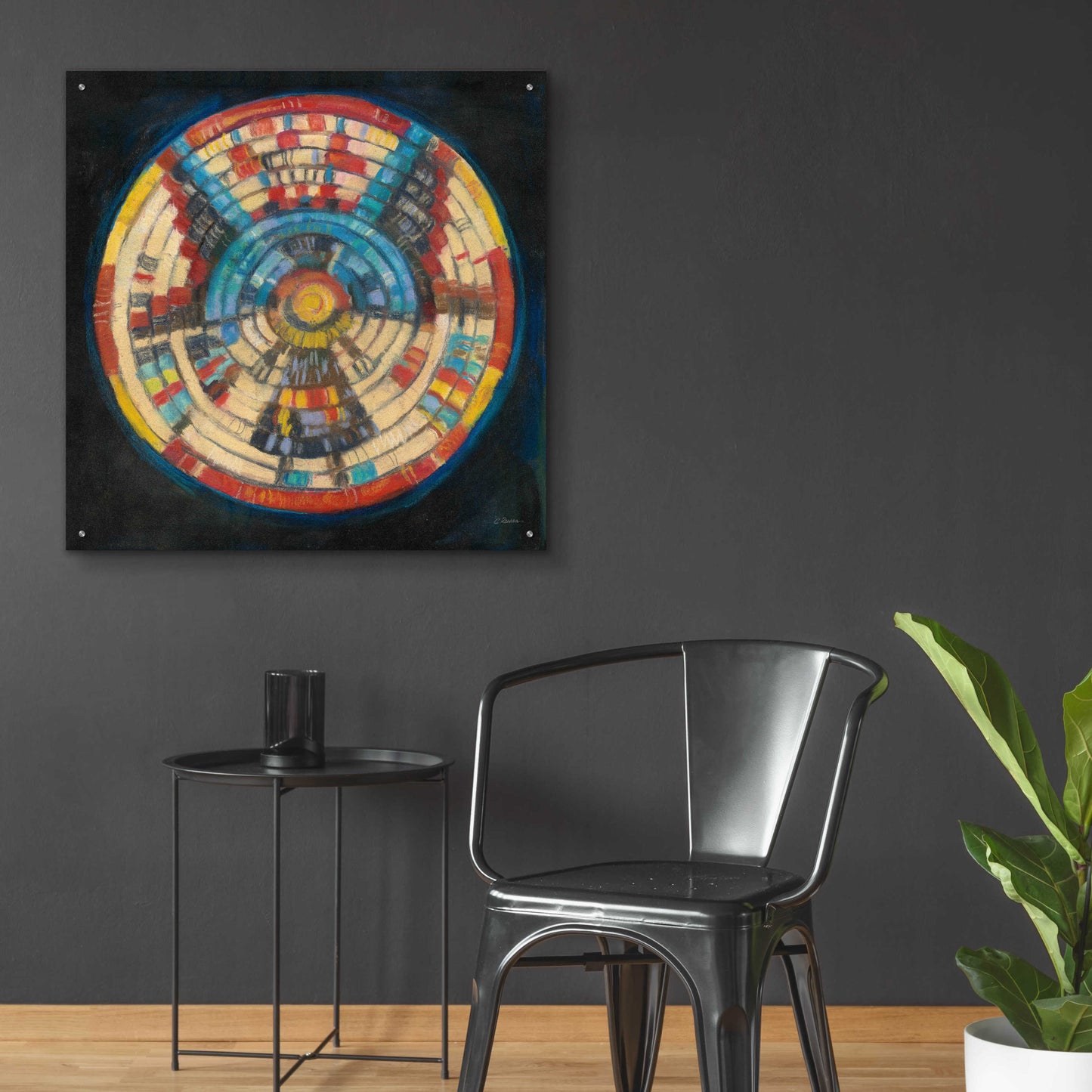 Epic Art 'Kachina Basket' by Carol Rowan, Acrylic Glass Wall Art,36x36