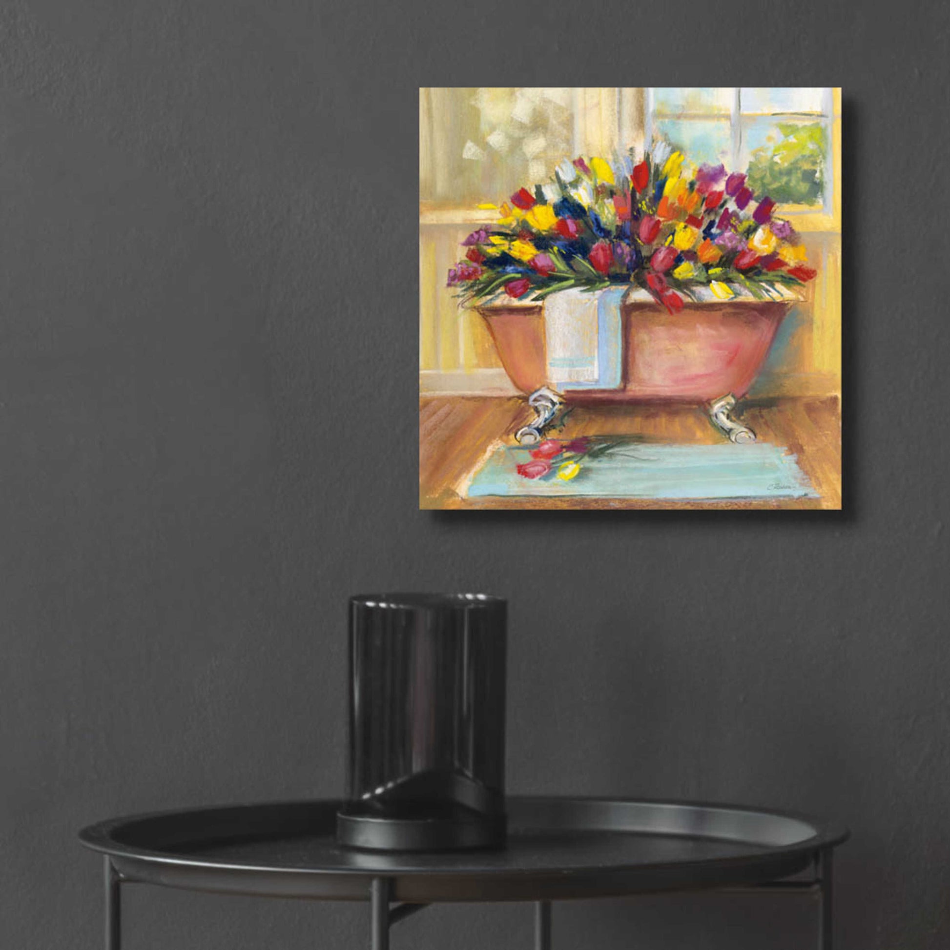 Epic Art 'Bathtub Bouquet II' by Carol Rowan, Acrylic Glass Wall Art,12x12