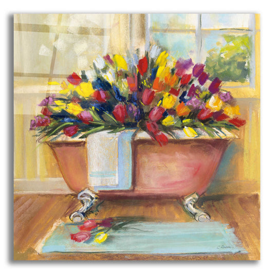 Epic Art 'Bathtub Bouquet II' by Carol Rowan, Acrylic Glass Wall Art