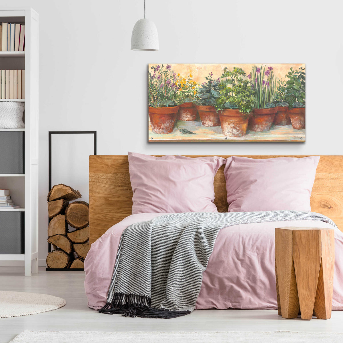Country Herbs by Carol Rowan - 48x24 acrylic wall art in a room