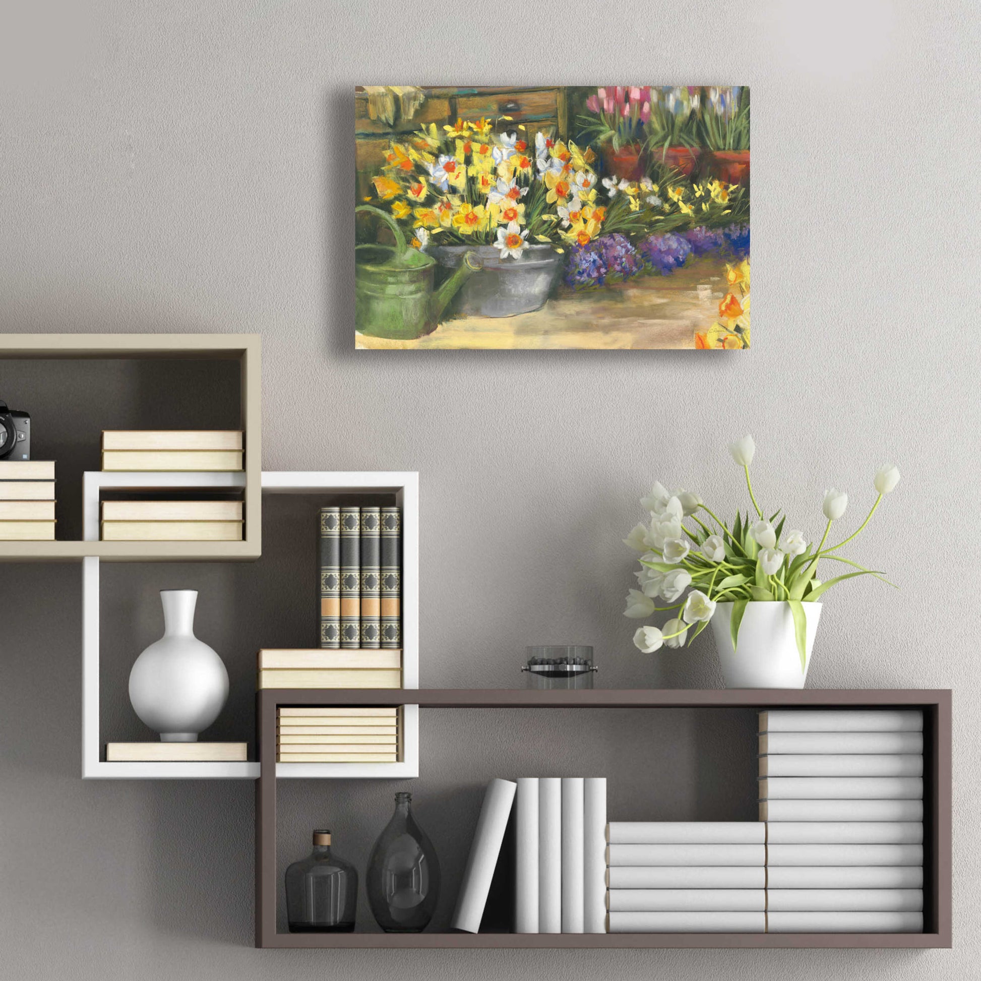 Epic Art 'Spring Daffodils' by Carol Rowan, Acrylic Glass Wall Art,24x16