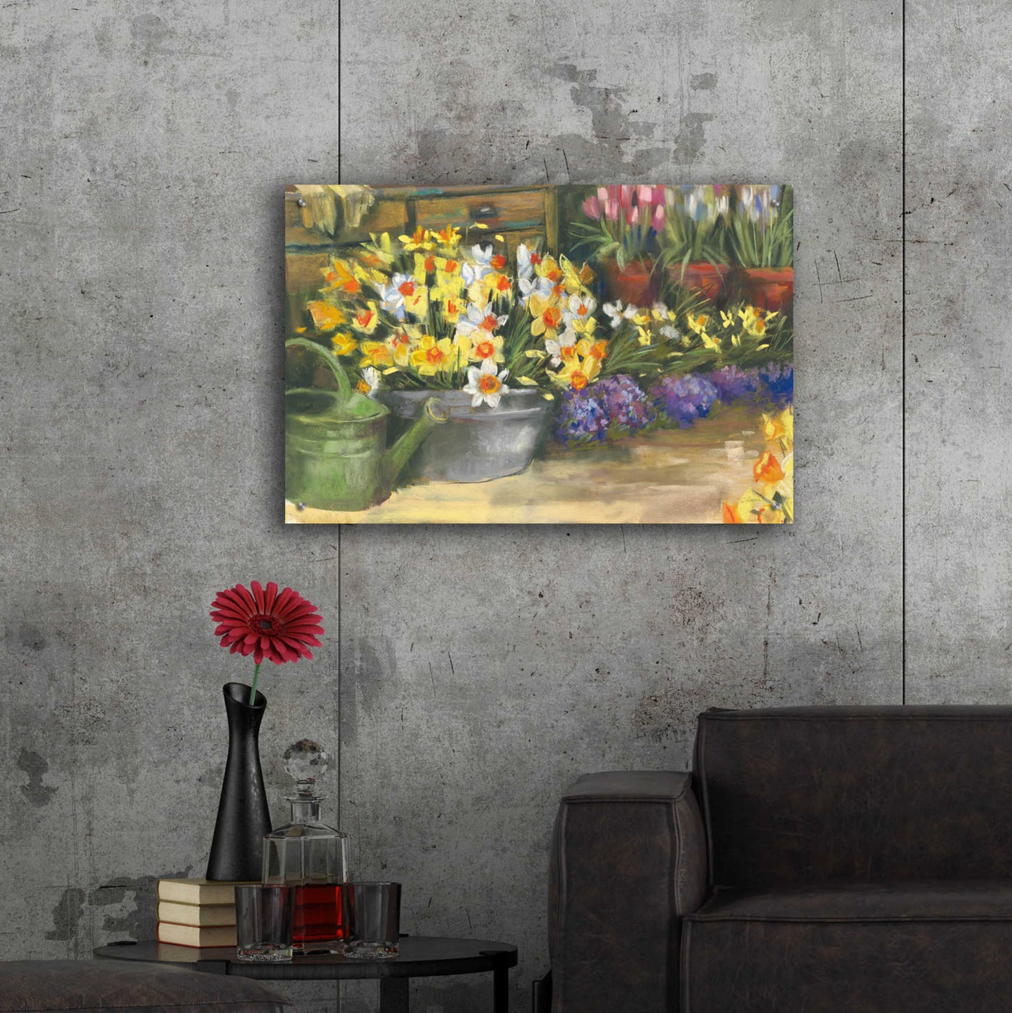 Epic Art 'Spring Daffodils' by Carol Rowan, Acrylic Glass Wall Art,36x24