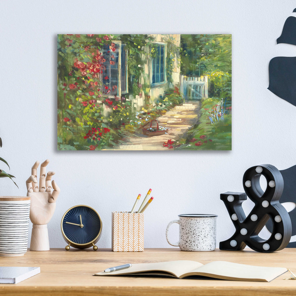 Cottage Garden by Carol Rowan - 16x12 acrylic wall art in a room