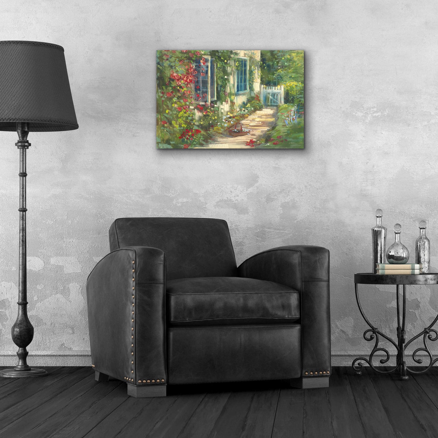 Epic Art 'Cottage Garden' by Carol Rowan, Acrylic Glass Wall Art,24x16