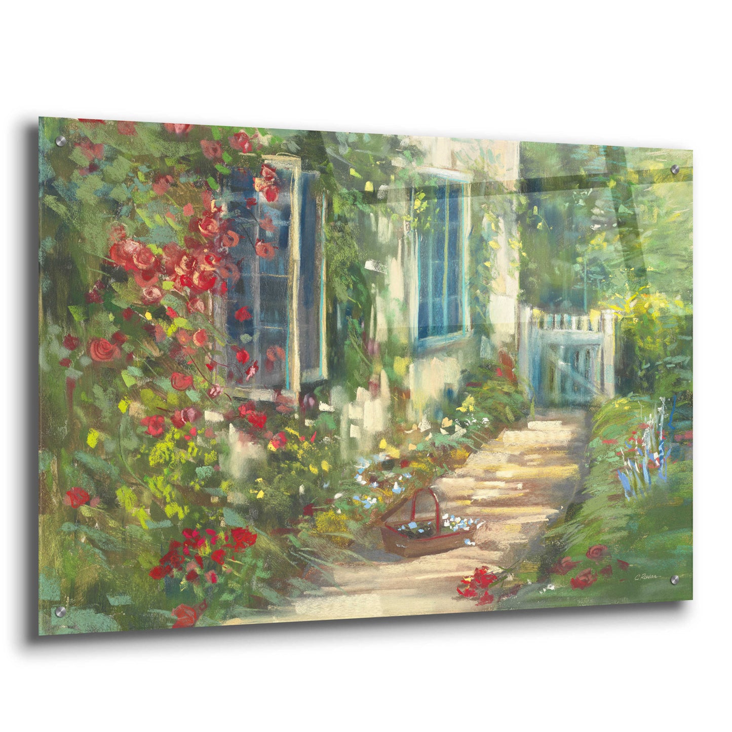 Epic Art 'Cottage Garden' by Carol Rowan, Acrylic Glass Wall Art,36x24