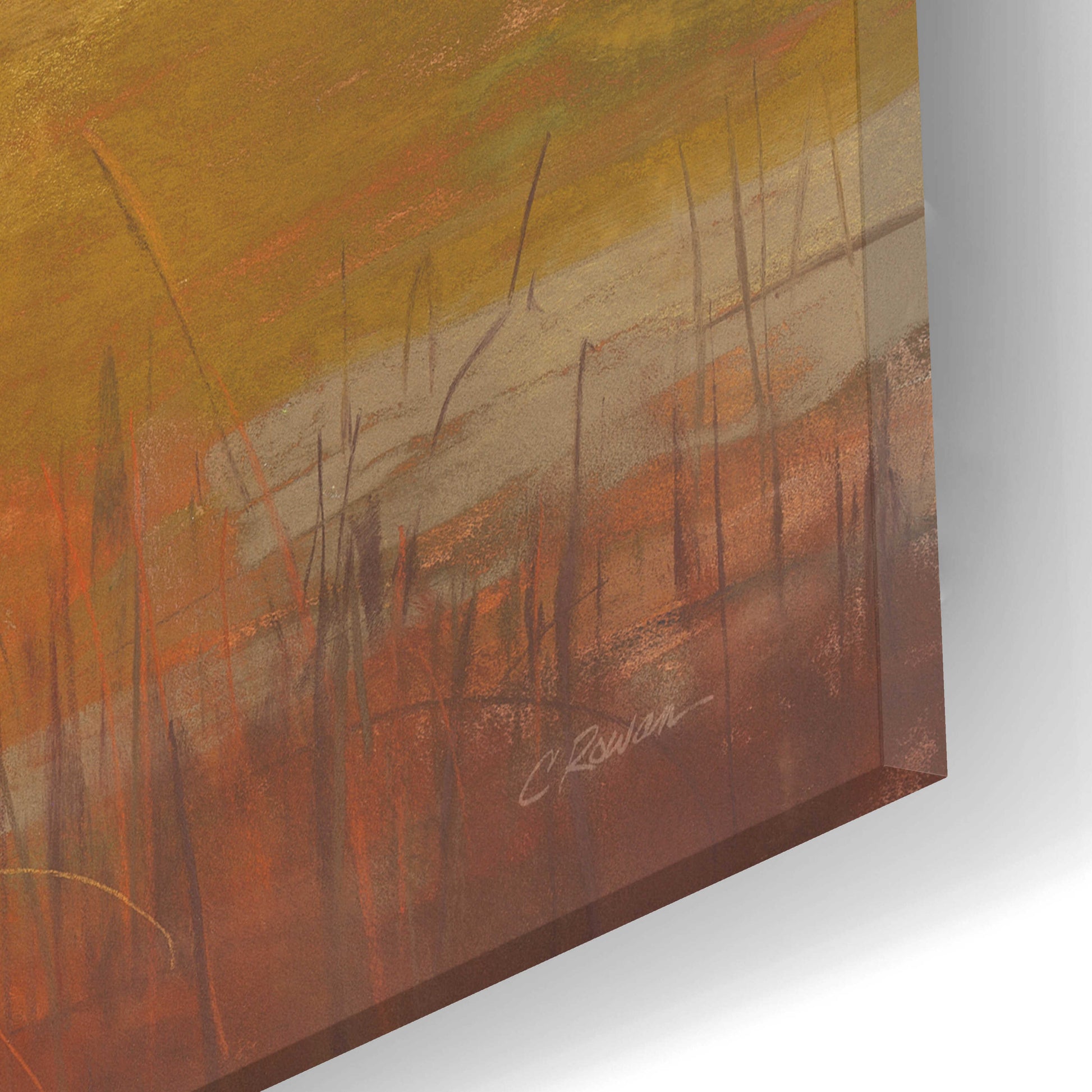 Epic Art 'October Light Golden Sky' by Carol Rowan, Acrylic Glass Wall Art,24x12