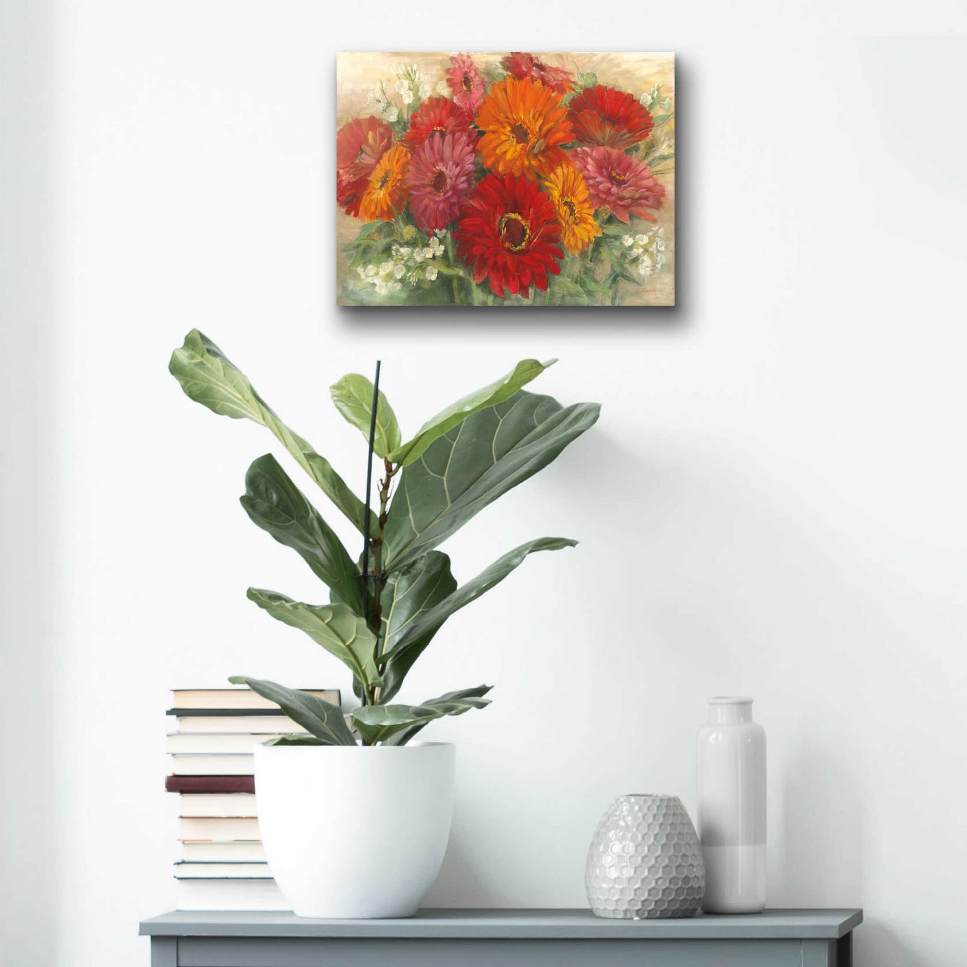 Epic Art 'Summer Gerbera Bouquet' by Carol Rowan, Acrylic Glass Wall Art,16x12