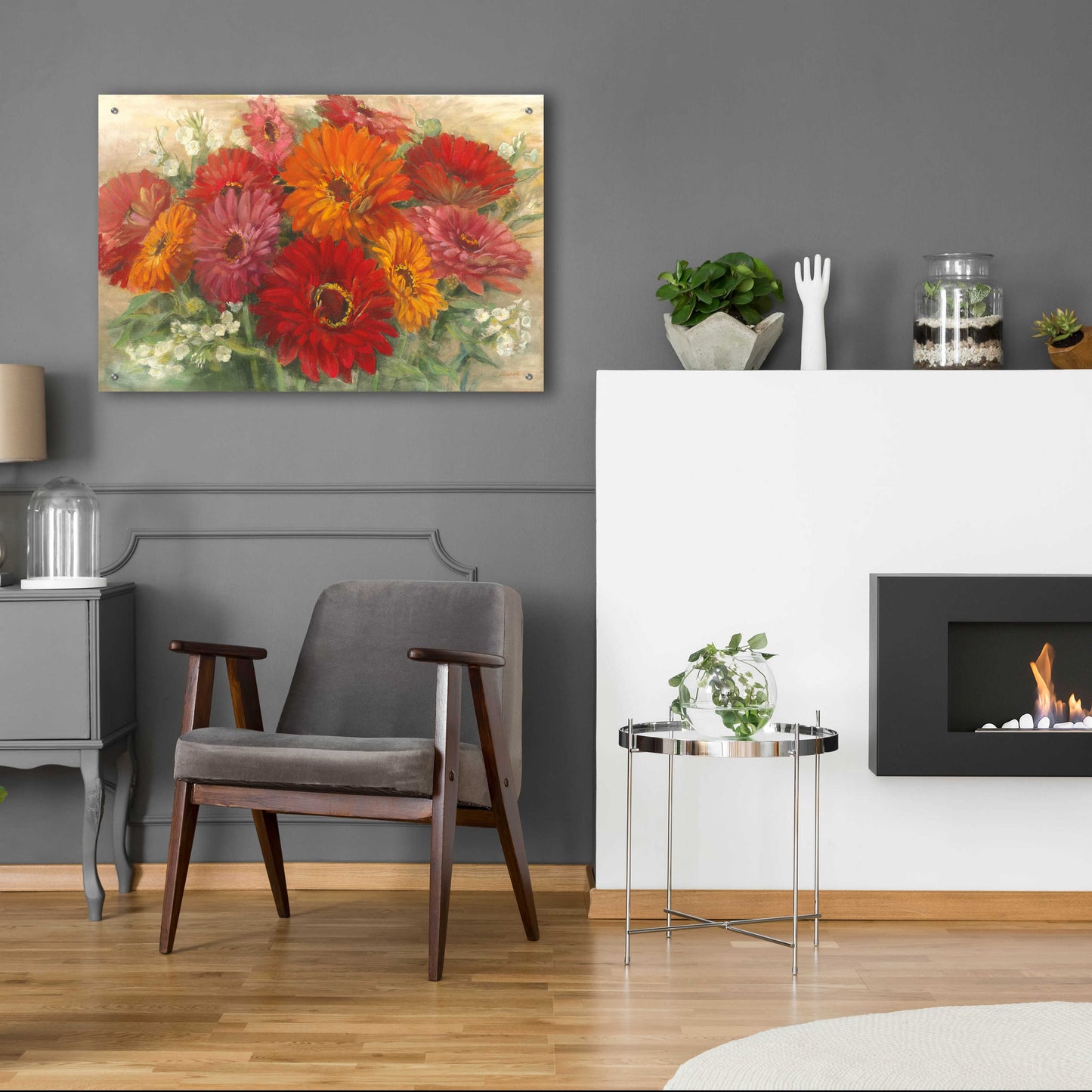 Epic Art 'Summer Gerbera Bouquet' by Carol Rowan, Acrylic Glass Wall Art,36x24