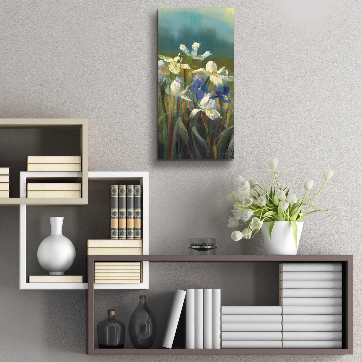 Epic Art 'Wild Iris II' by Carol Rowan, Acrylic Glass Wall Art,12x24