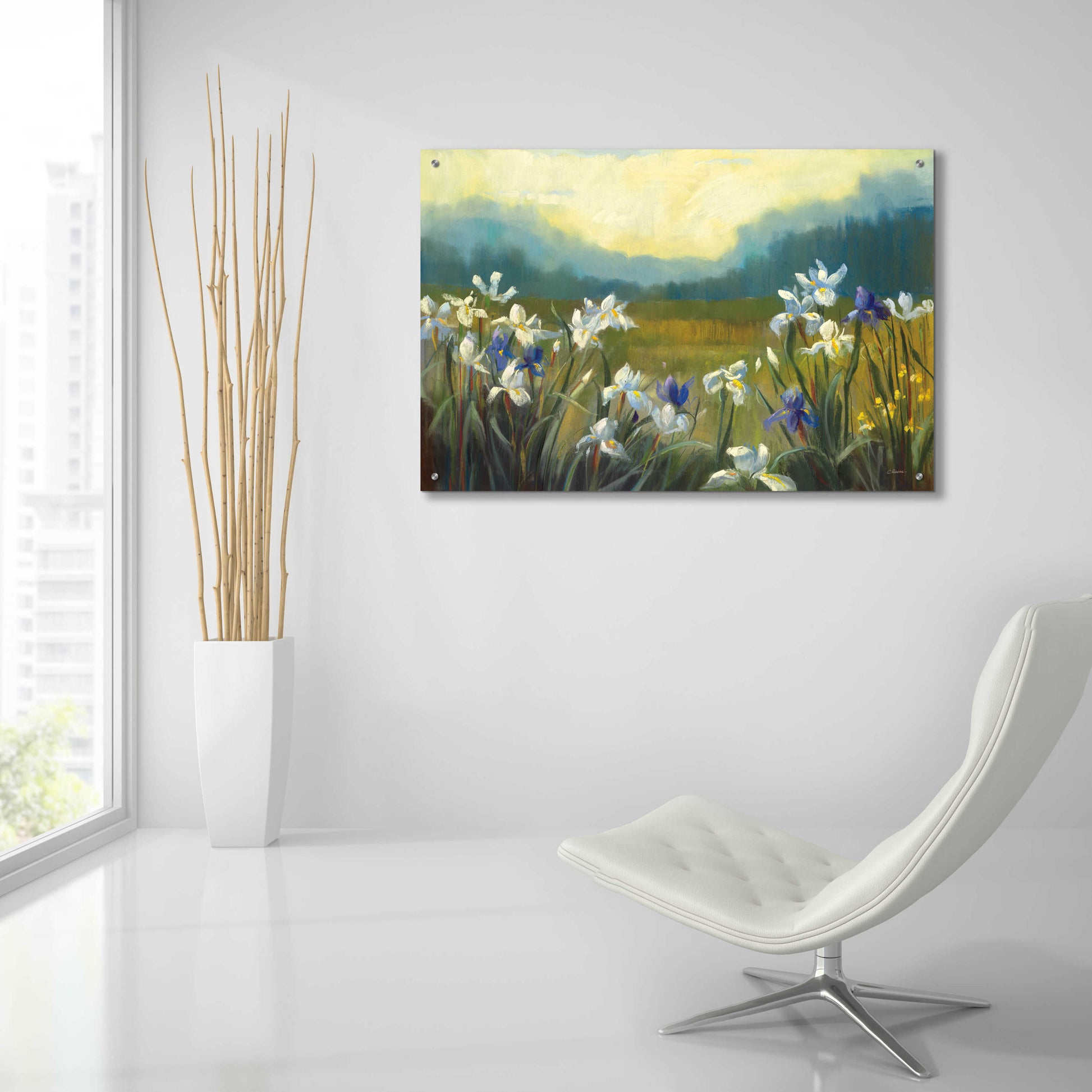 Epic Art 'Wild Iris' by Carol Rowan, Acrylic Glass Wall Art,36x24