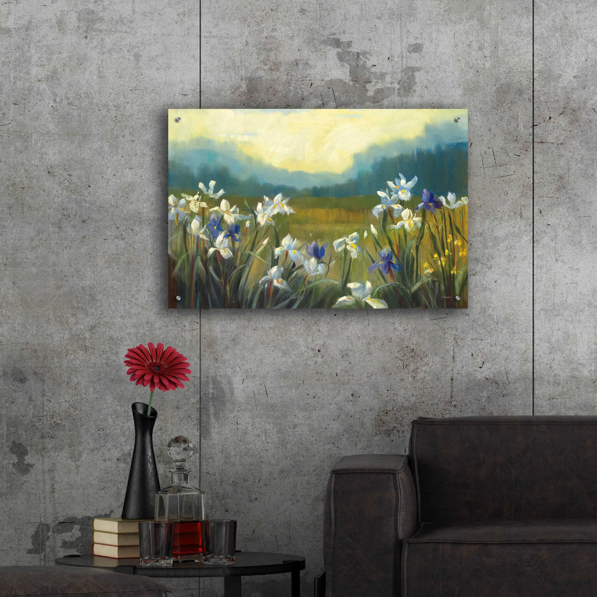 Epic Art 'Wild Iris' by Carol Rowan, Acrylic Glass Wall Art,36x24