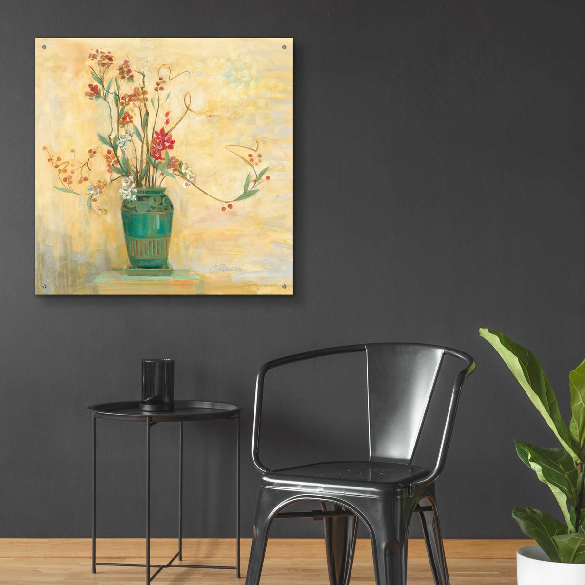 Bittersweet I V2 by Carol Rowan - 36x36 acrylic wall art in a room