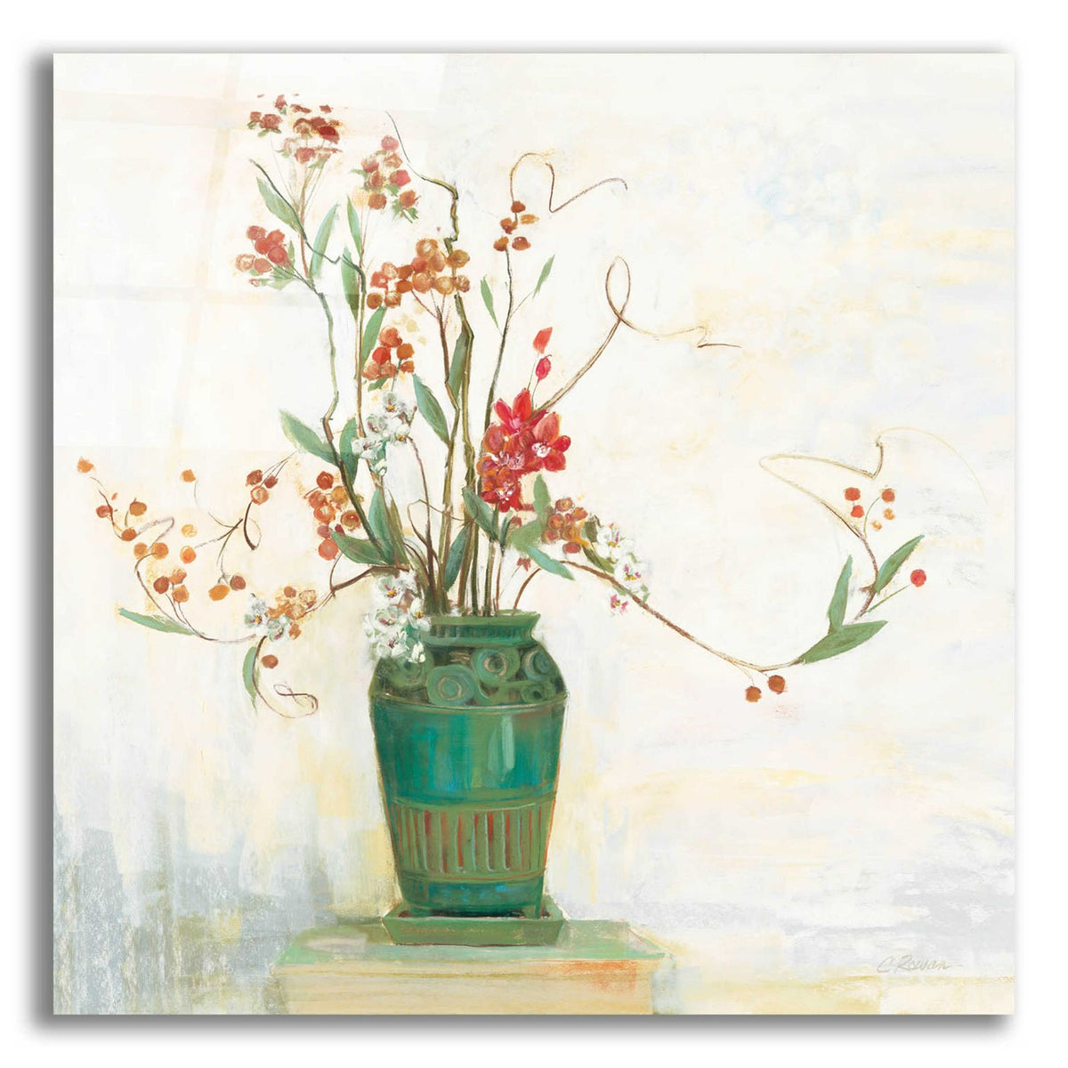 Bittersweet I V2 White by Carol Rowan acrylic glass wall art