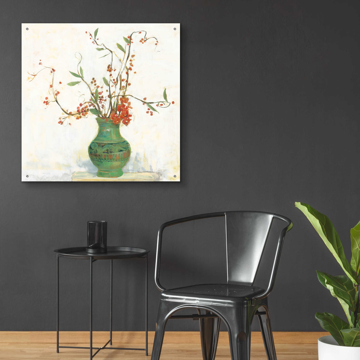 Epic Art 'Bittersweet II V2 White' by Carol Rowan, Acrylic Glass Wall Art,36x36