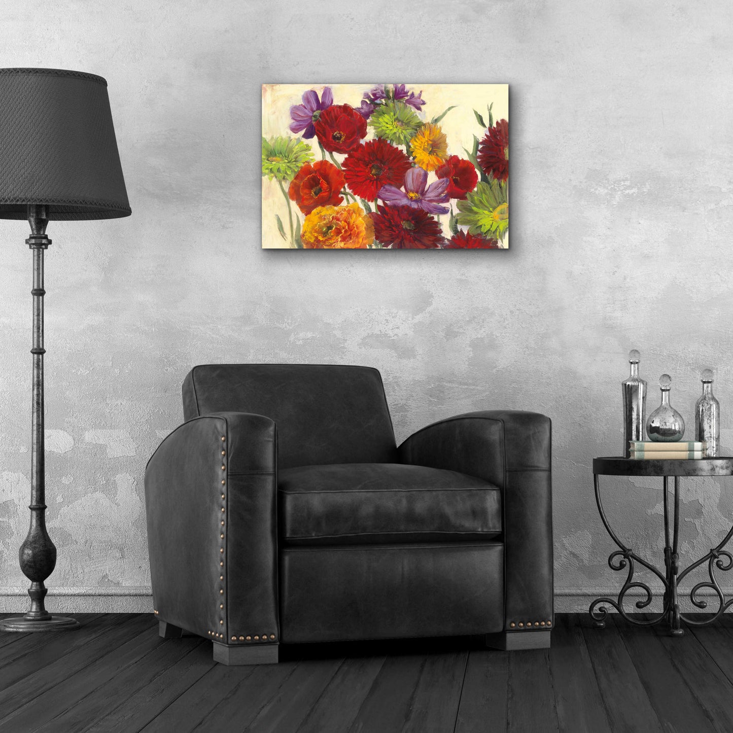 Epic Art 'Flower Scatter' by Carol Rowan, Acrylic Glass Wall Art,24x16