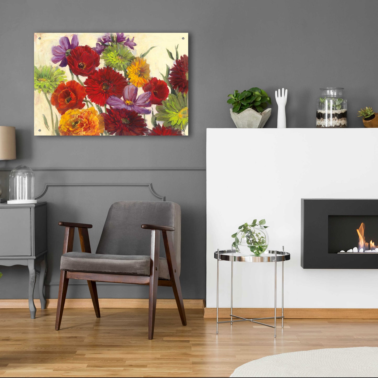 Epic Art 'Flower Scatter' by Carol Rowan, Acrylic Glass Wall Art,36x24