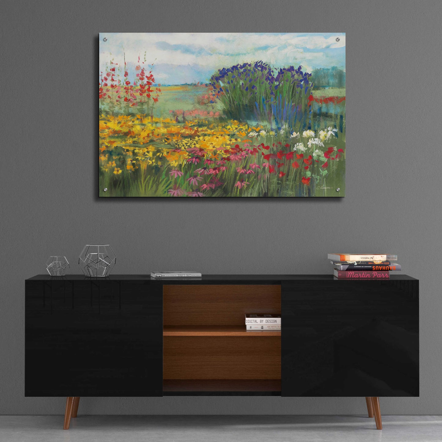 Epic Art 'Garden Border' by Carol Rowan, Acrylic Glass Wall Art,36x24