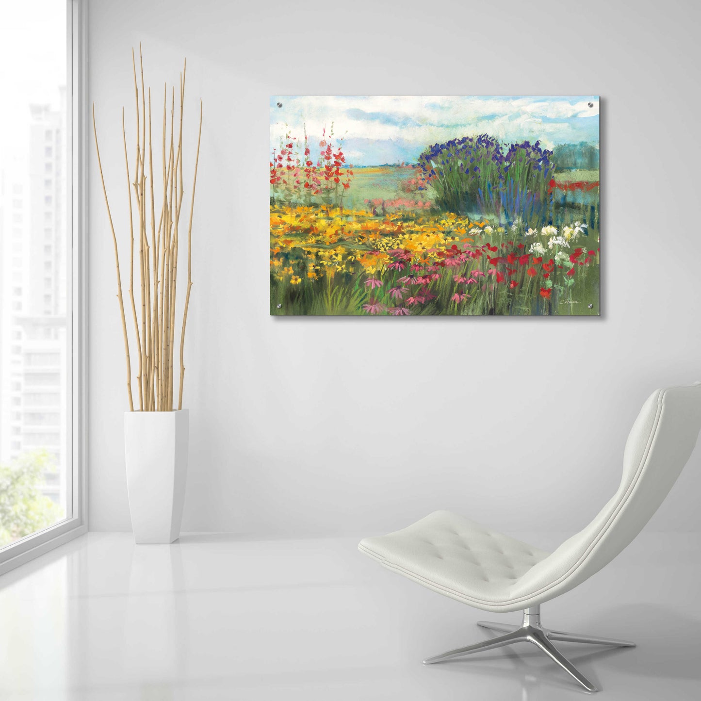 Epic Art 'Garden Border' by Carol Rowan, Acrylic Glass Wall Art,36x24