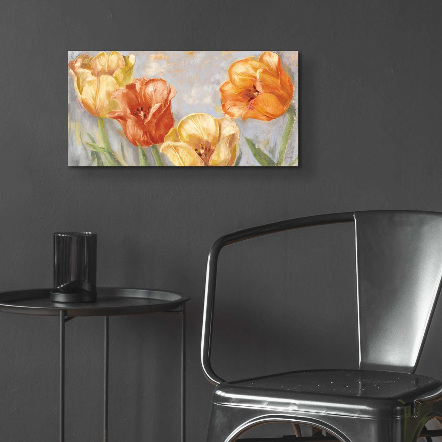 Epic Art 'Yellow Tulips Bold' by Carol Rowan, Acrylic Glass Wall Art,24x12