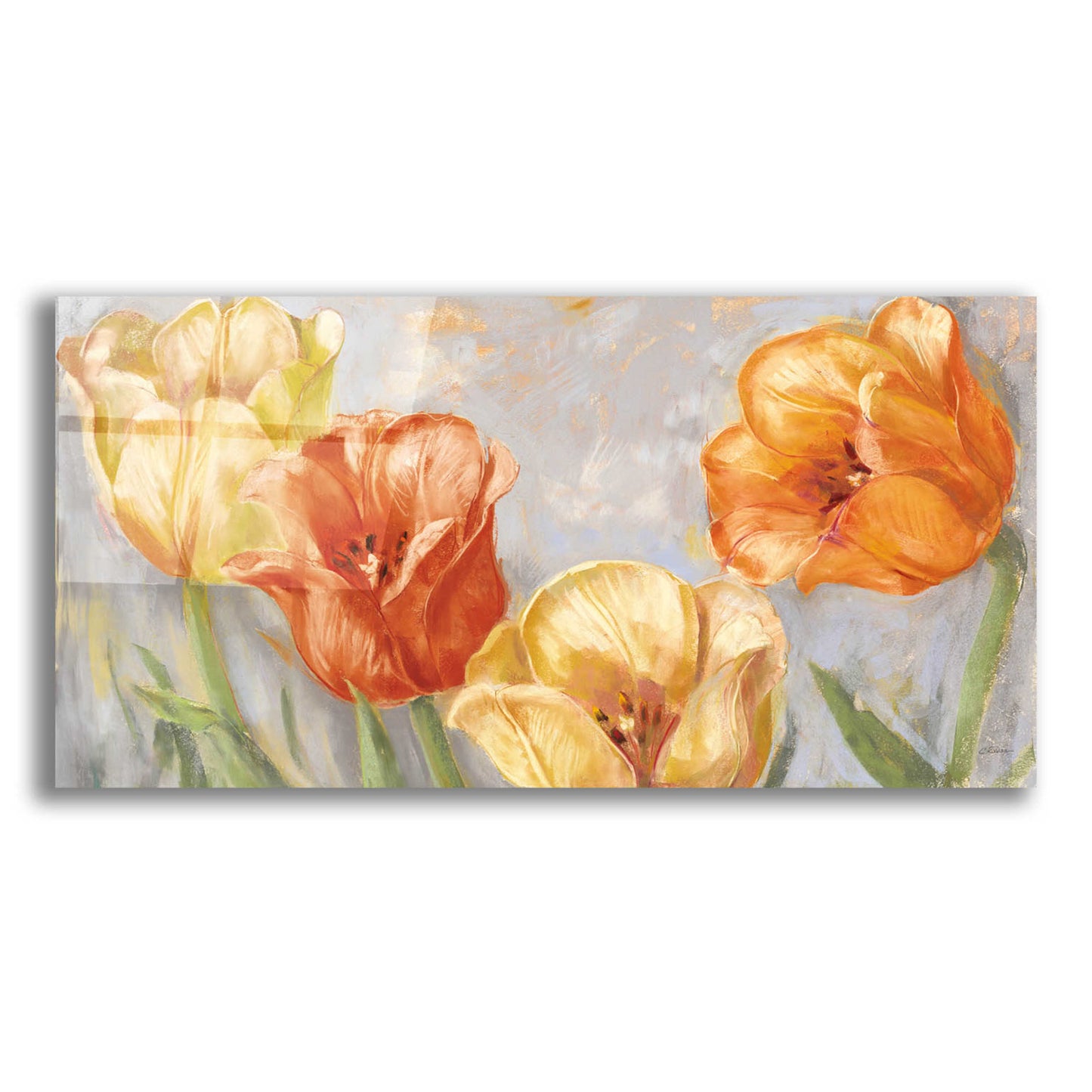 Epic Art 'Yellow Tulips Bold' by Carol Rowan, Acrylic Glass Wall Art