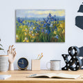 Blue And Yellow Flower Field V2 by Carol Rowan - 16x12 acrylic wall art in a room