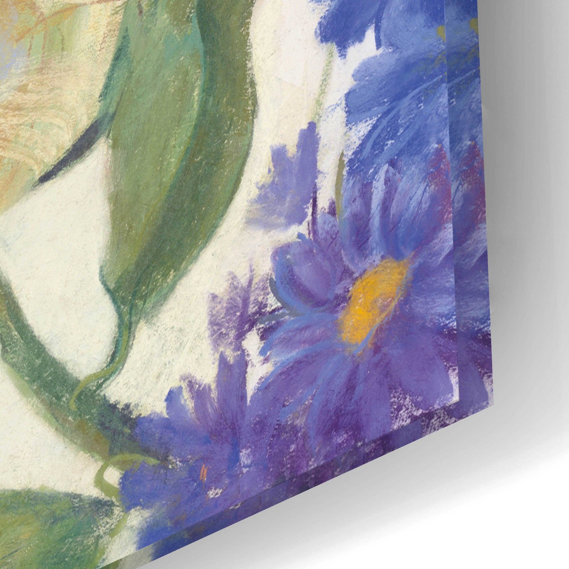 Epic Art 'Colorful Flowers On White' by Carol Rowan, Acrylic Glass Wall Art,24x16