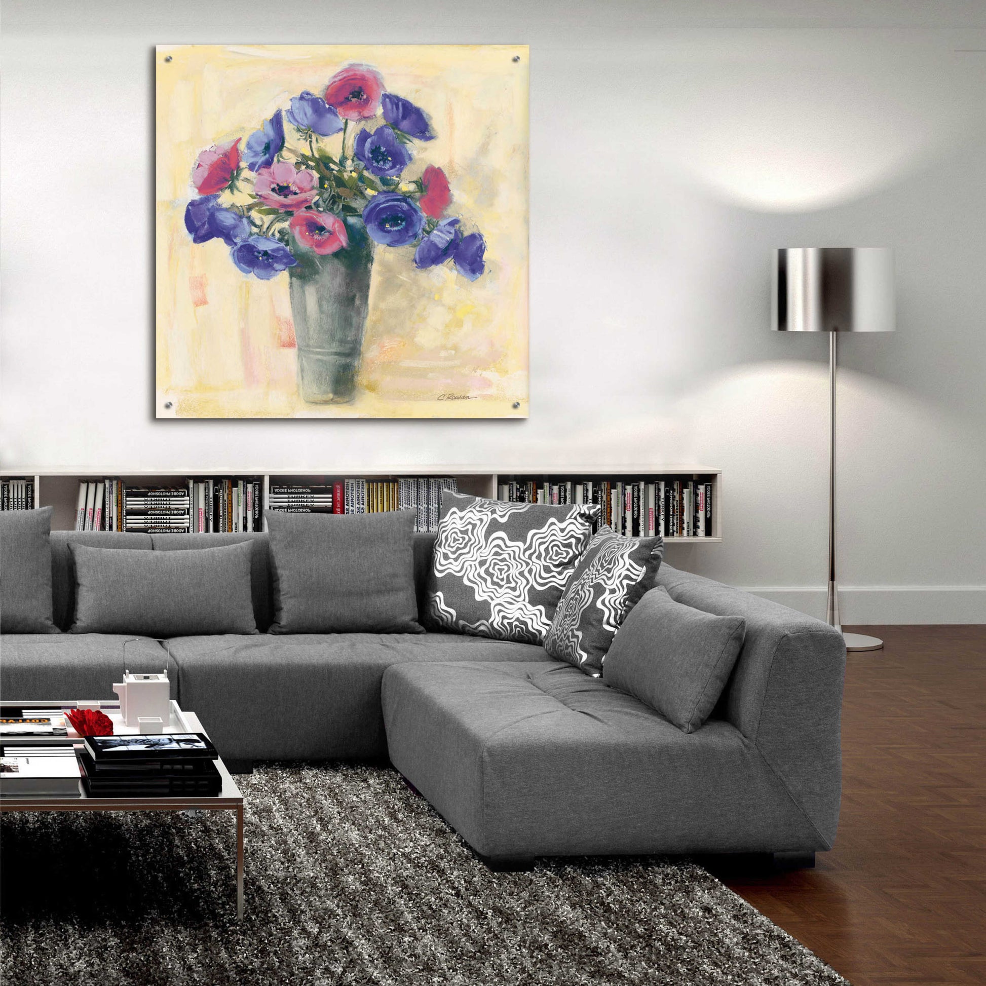 Epic Art 'Anemones I' by Carol Rowan, Acrylic Glass Wall Art,36x36