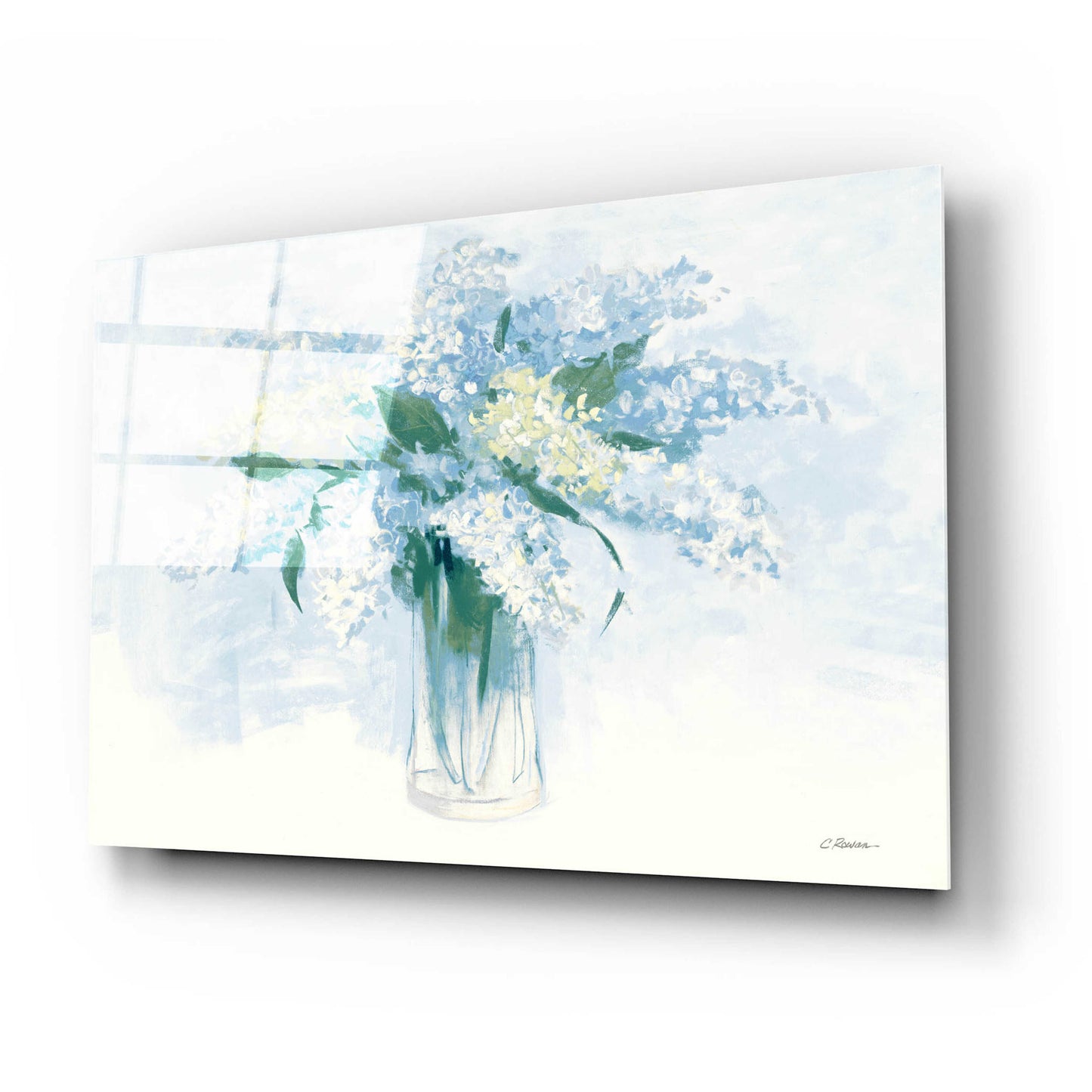 Epic Art 'Contemporary Lilac Blue' by Carol Rowan, Acrylic Glass Wall Art,24x16