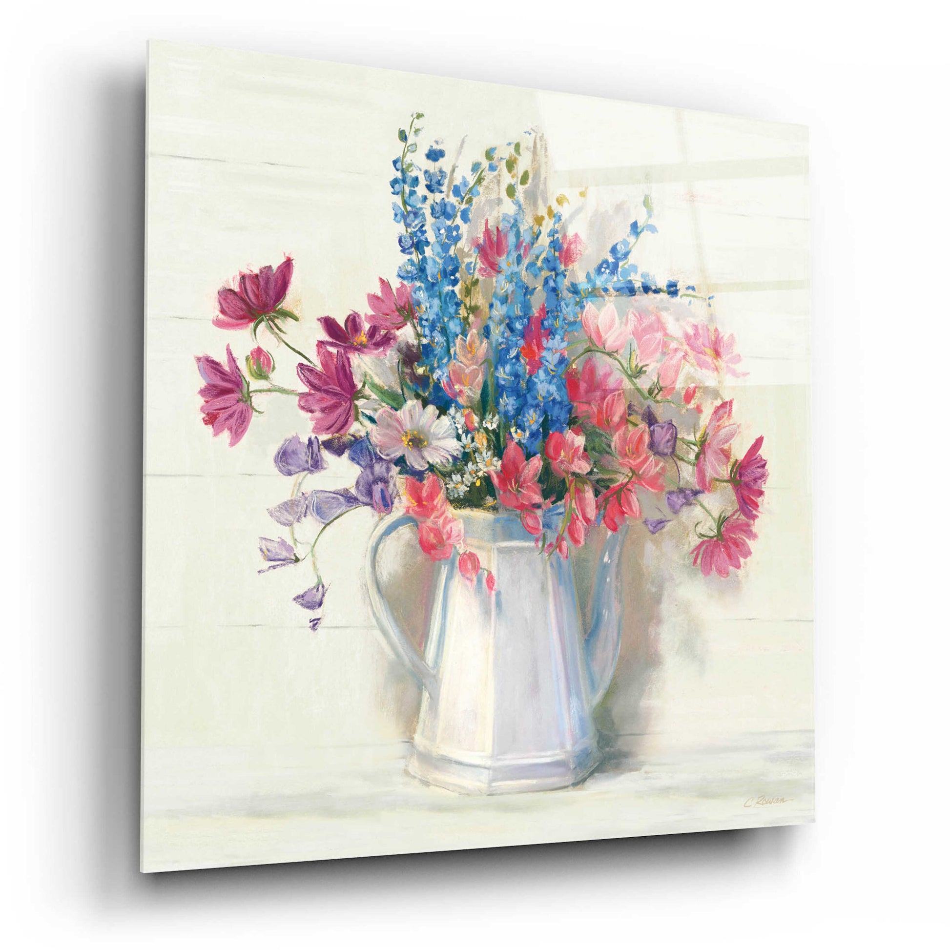 Epic Art 'Ironstone Bouquet I Bright' by Carol Rowan, Acrylic Glass Wall Art,12x12