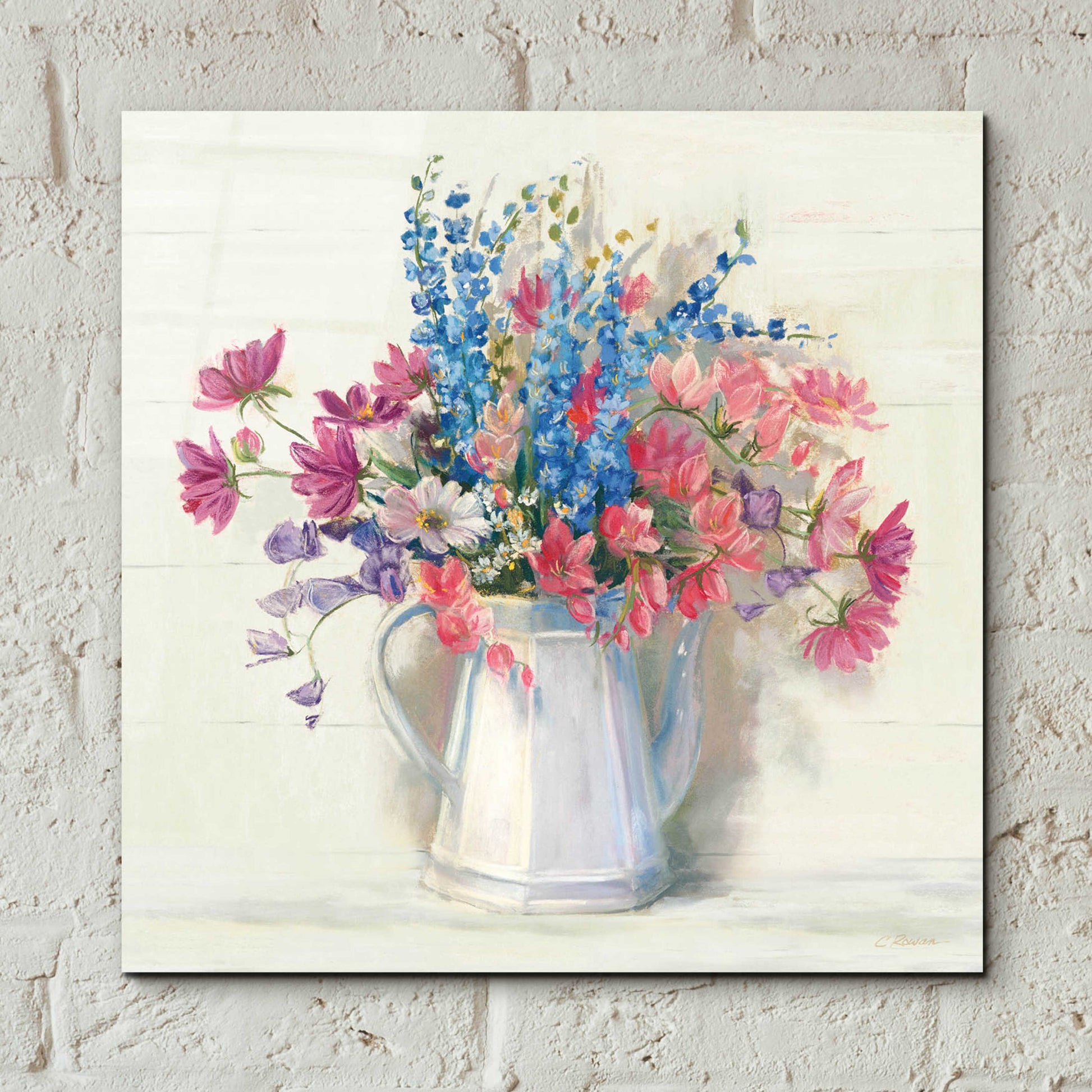 Epic Art 'Ironstone Bouquet I Bright' by Carol Rowan, Acrylic Glass Wall Art,12x12