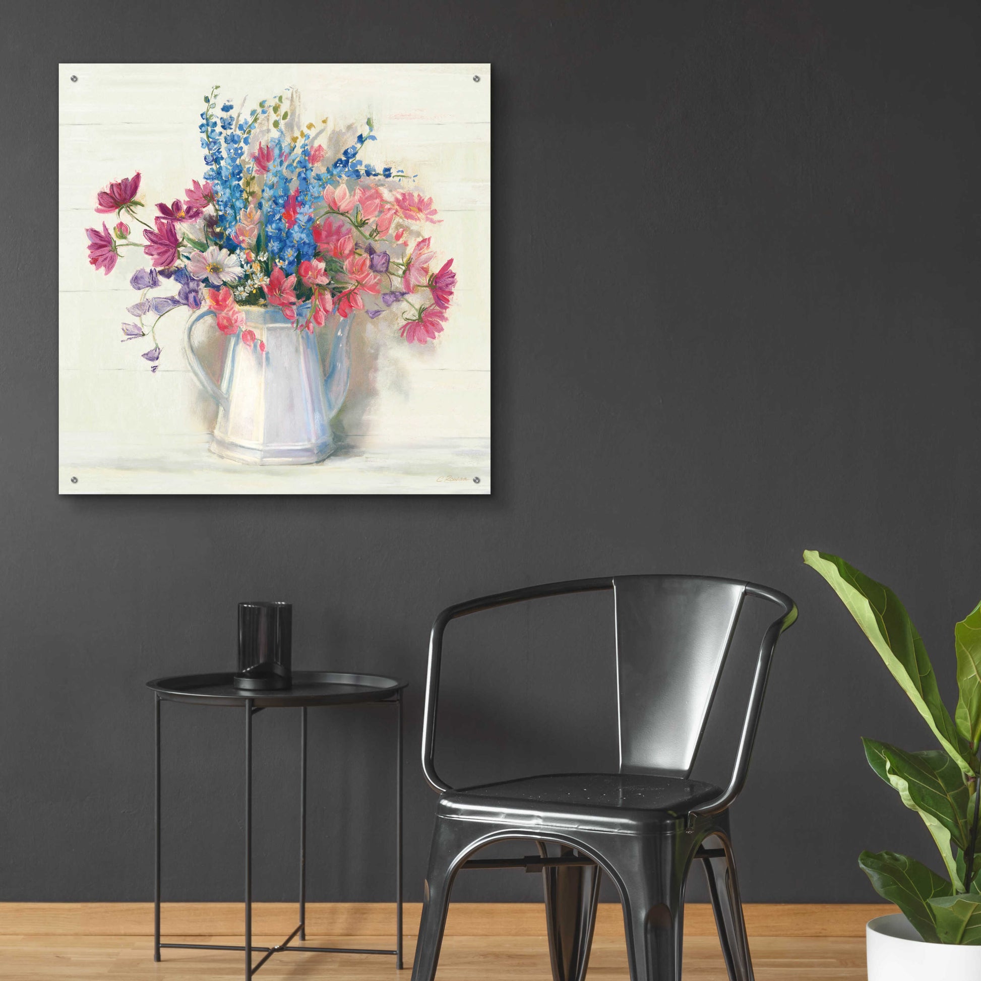 Epic Art 'Ironstone Bouquet I Bright' by Carol Rowan, Acrylic Glass Wall Art,36x36