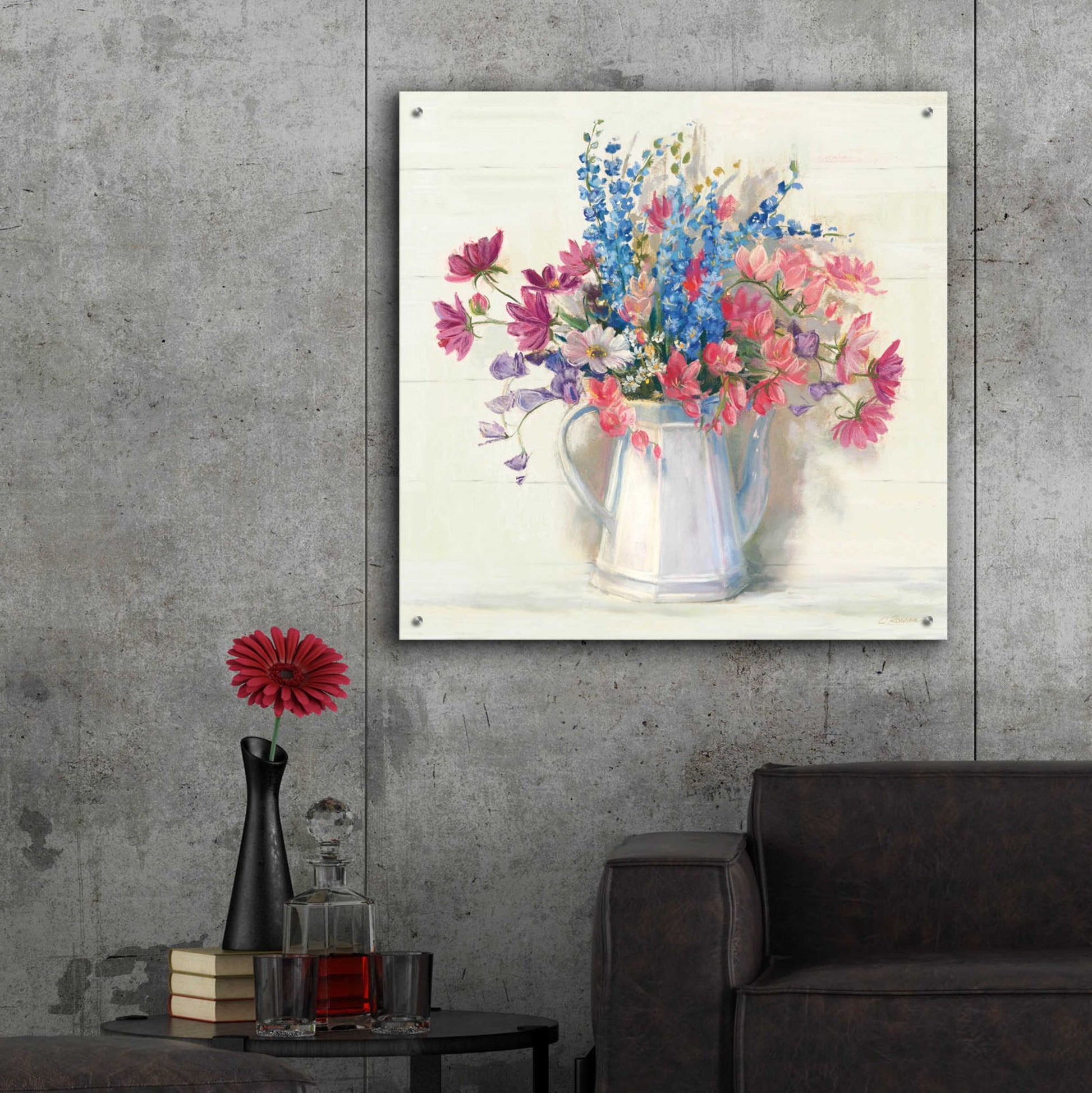 Epic Art 'Ironstone Bouquet I Bright' by Carol Rowan, Acrylic Glass Wall Art,36x36