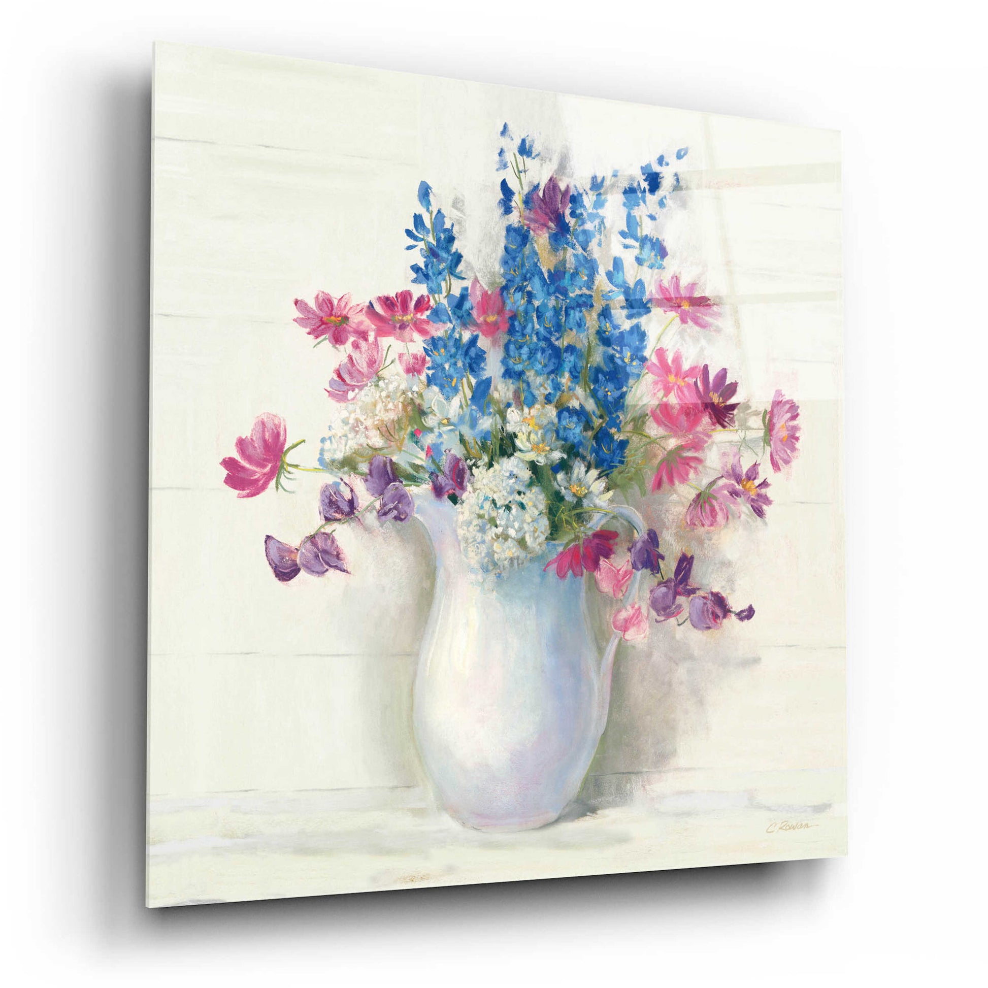 Epic Art 'Ironstone Bouquet II Bright' by Carol Rowan, Acrylic Glass Wall Art,12x12