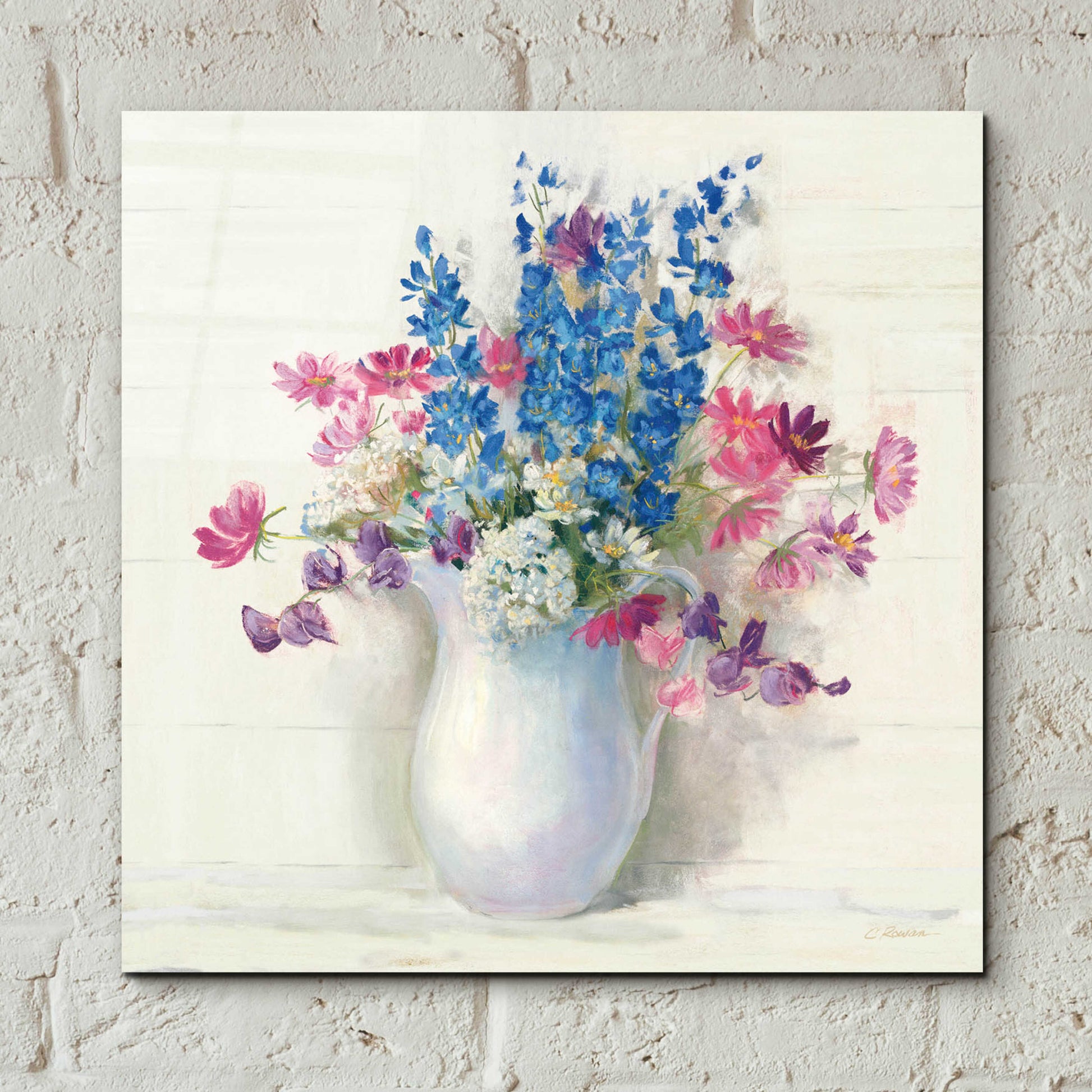 Epic Art 'Ironstone Bouquet II Bright' by Carol Rowan, Acrylic Glass Wall Art,12x12