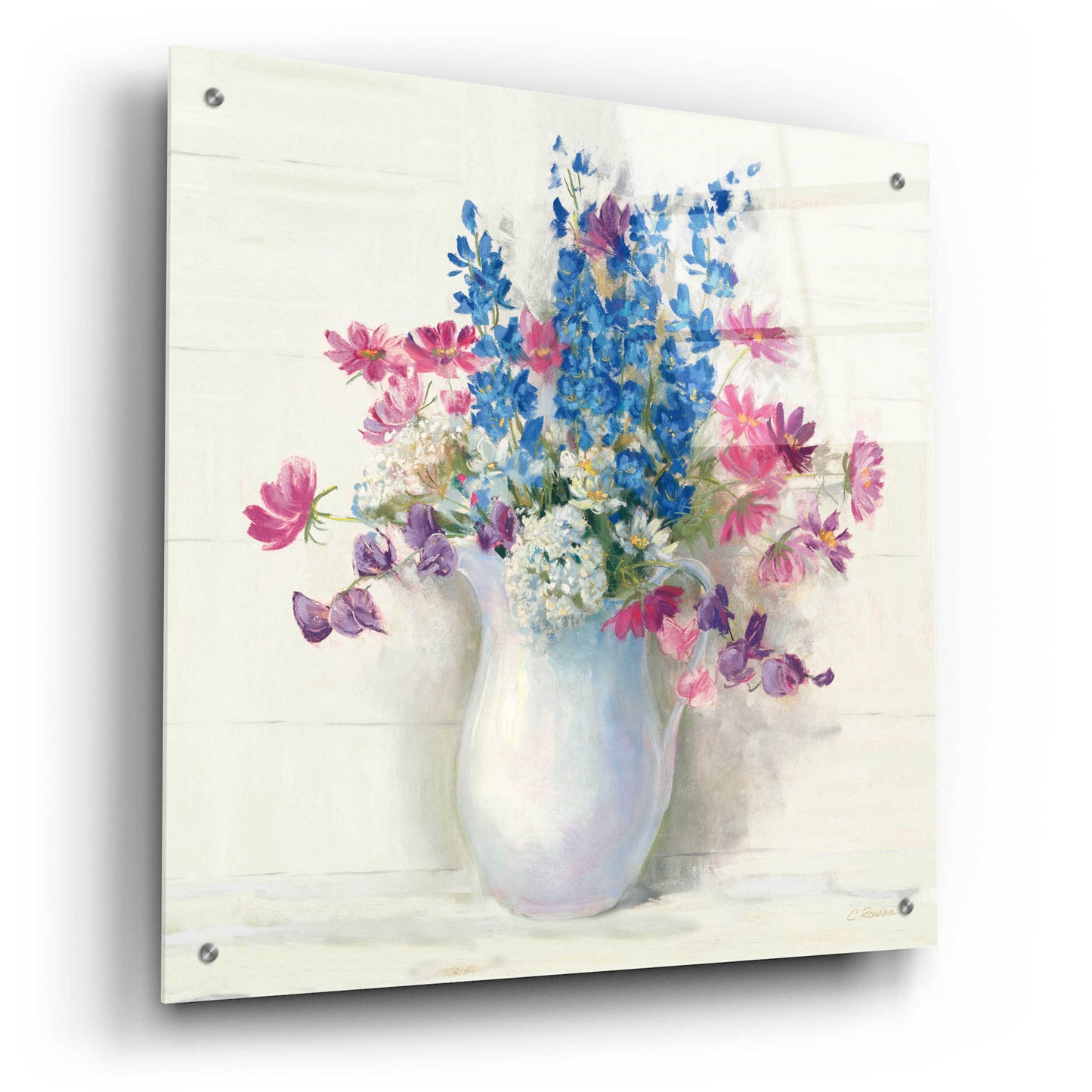 Epic Art 'Ironstone Bouquet II Bright' by Carol Rowan, Acrylic Glass Wall Art,24x24