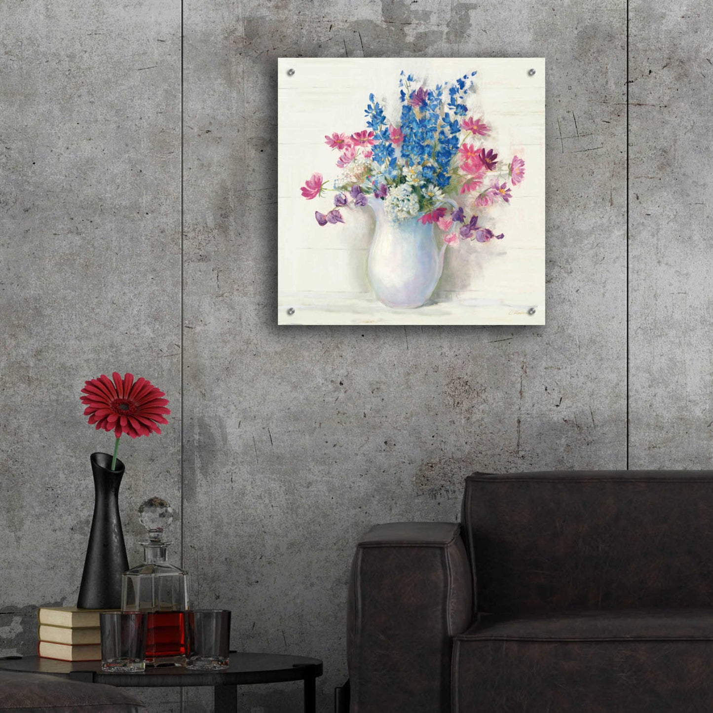 Epic Art 'Ironstone Bouquet II Bright' by Carol Rowan, Acrylic Glass Wall Art,24x24