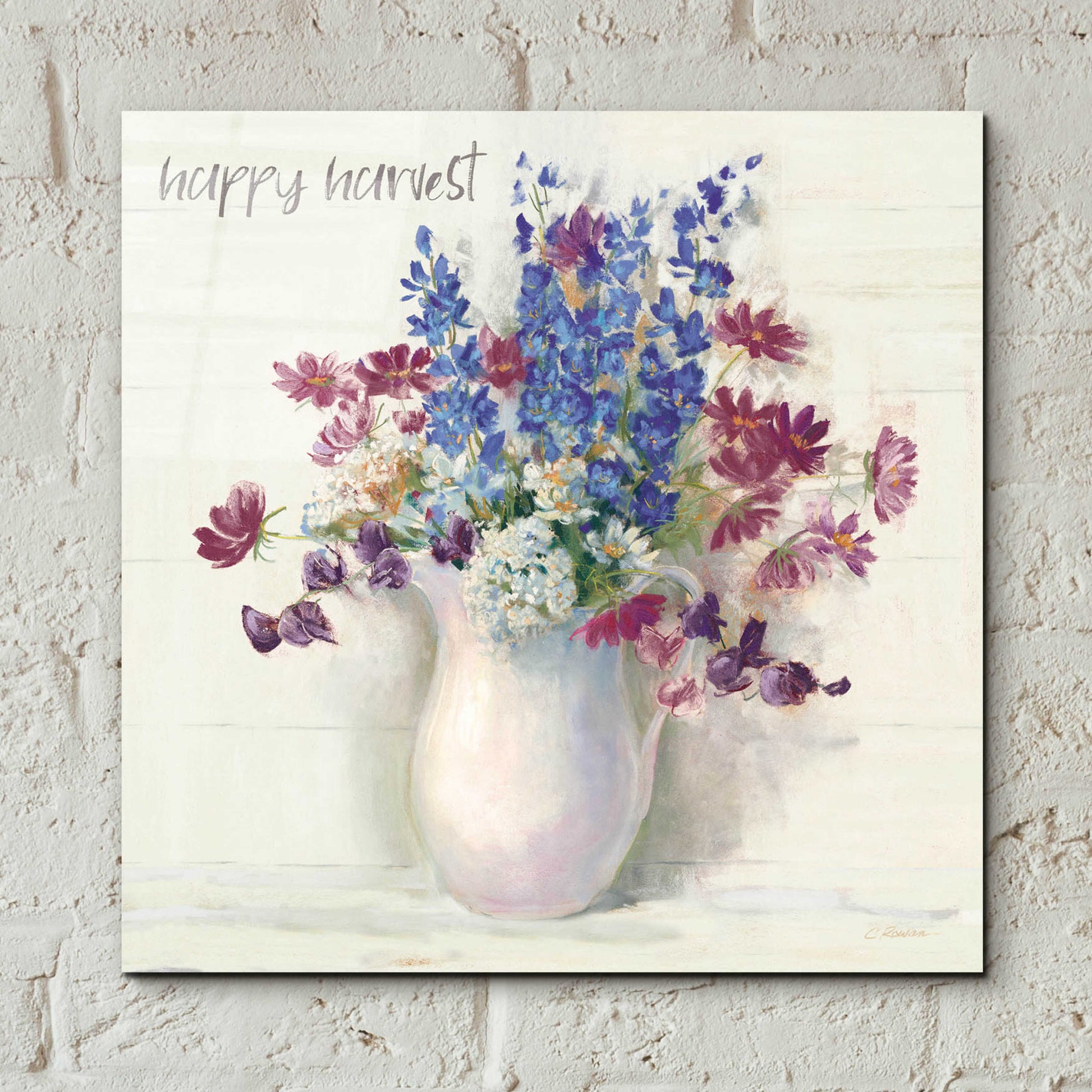 Epic Art 'Harvest Ironstone Bouquet II' by Carol Rowan, Acrylic Glass Wall Art,12x12