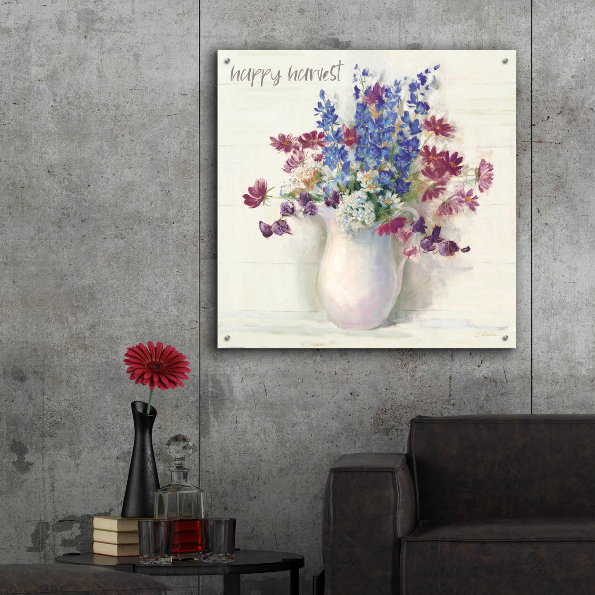 Epic Art 'Harvest Ironstone Bouquet II' by Carol Rowan, Acrylic Glass Wall Art,36x36